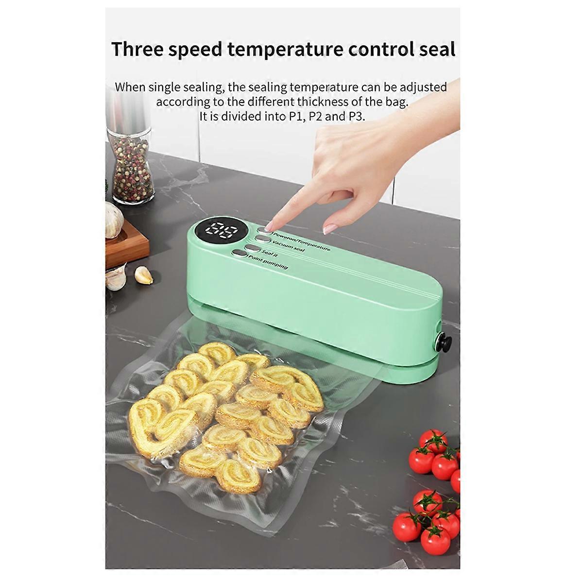 Mini Wireless Fully Automatic Vacuum Sealing Machine Household Small Portable Food Packaging Plastic Sealing Machine