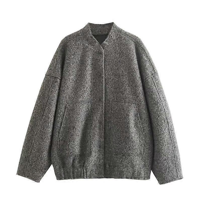 Solid Color Casual Pocket Coat Fall Women's Temperament Jacket