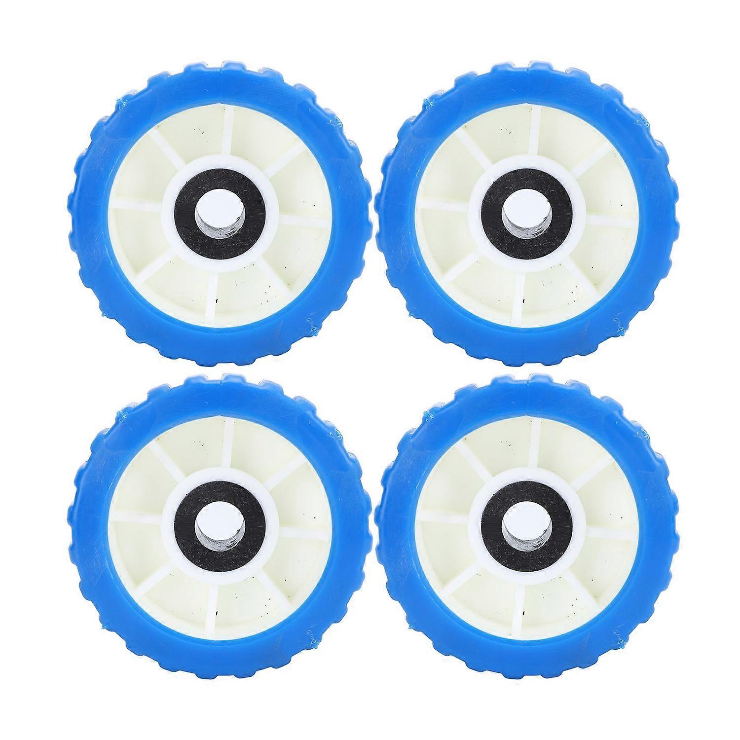 4PCS Trailer Wobble Roller EVA Scratch Resistant Universal Fit Ribbed Wobble Rollers Set for Boat Ya