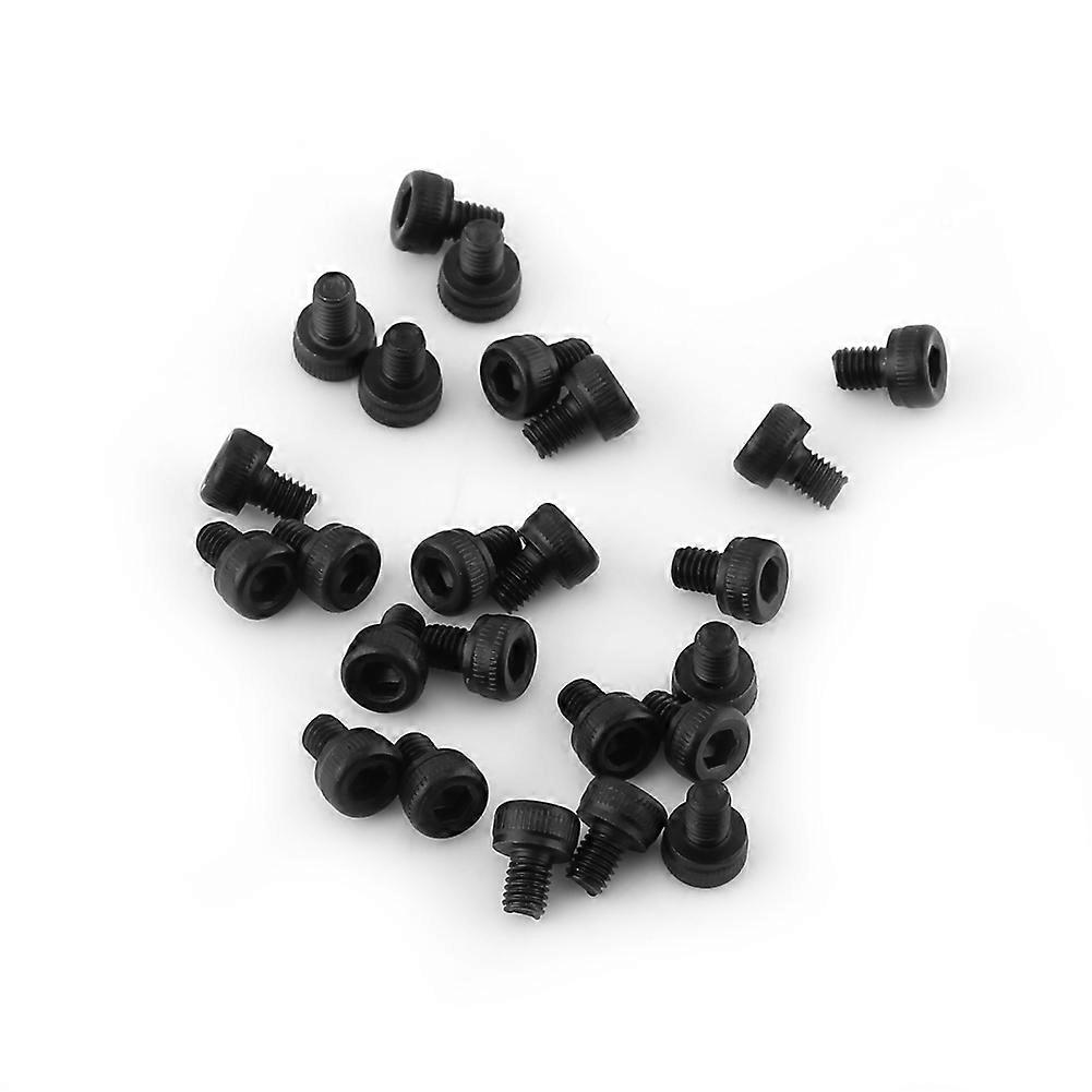 M3 Black Hex Socket Cap Head Screw Bolt Fastener Set (M3*4mm,Fully Threaded,24pcs)