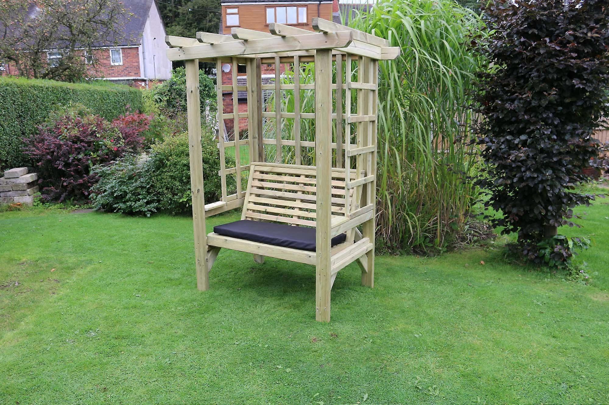 Hand Made Chunky Rustic Denham 3 Seater Wooden Arbour