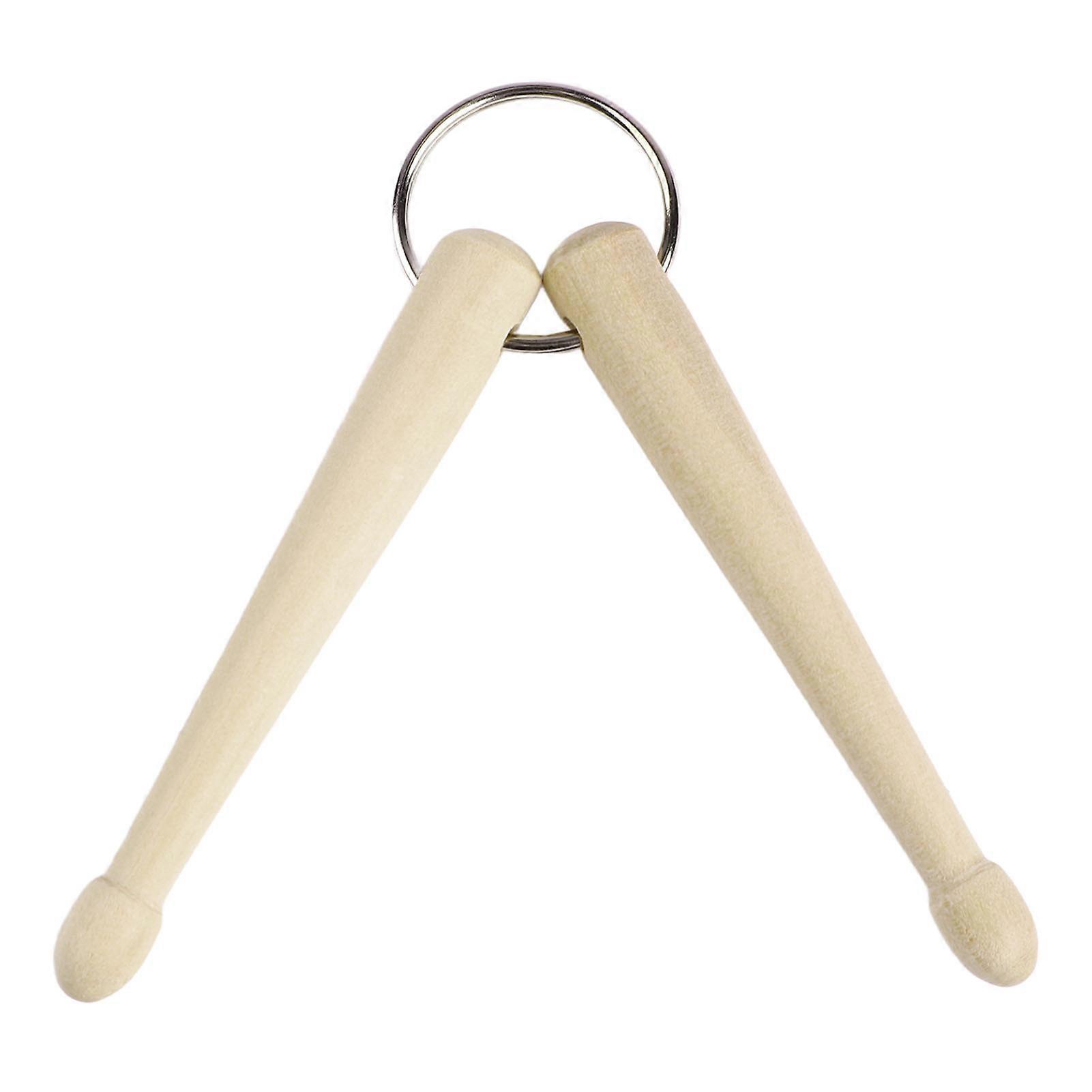 Key Chain Beech Wood Small Lightweight Drumstick Shape Delicate Keychain Bag Hanging Decoration