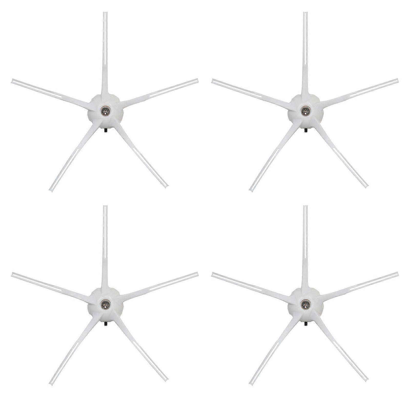 Side Brush Sweeper Accessories Replacement for ROBOROCK Q5 Sweeper (4x Pentagonal Side Brushes White)