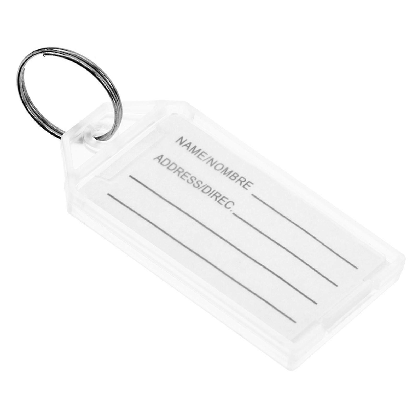 30Pcs Classification Tags Plastic Portable Hotel Key Labels for Hotel (White)