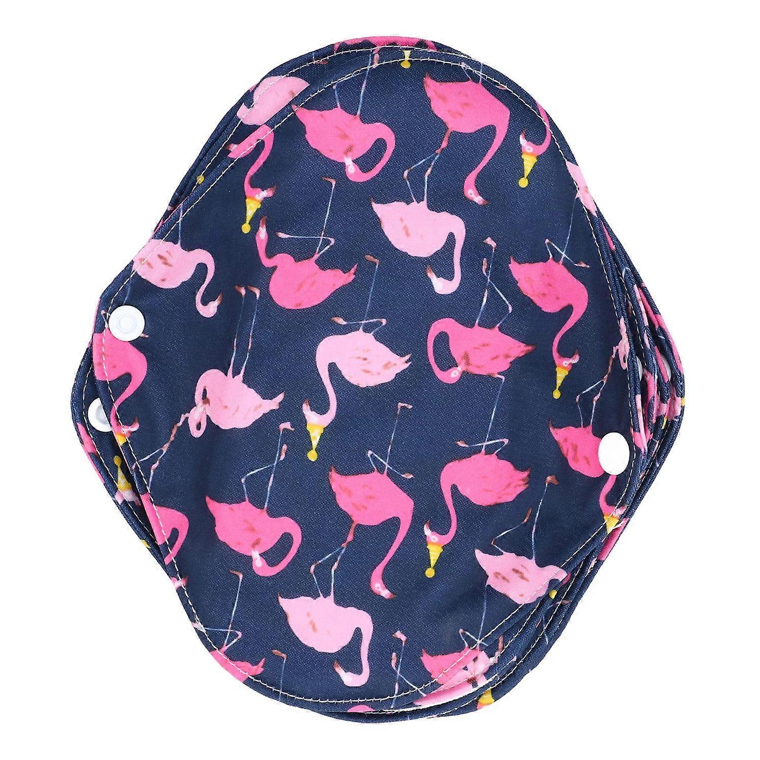 5PCS Reusable Menstrual Pads Printed Comfortable Cloth Waterproof Washable Sanitary Pads for Women G