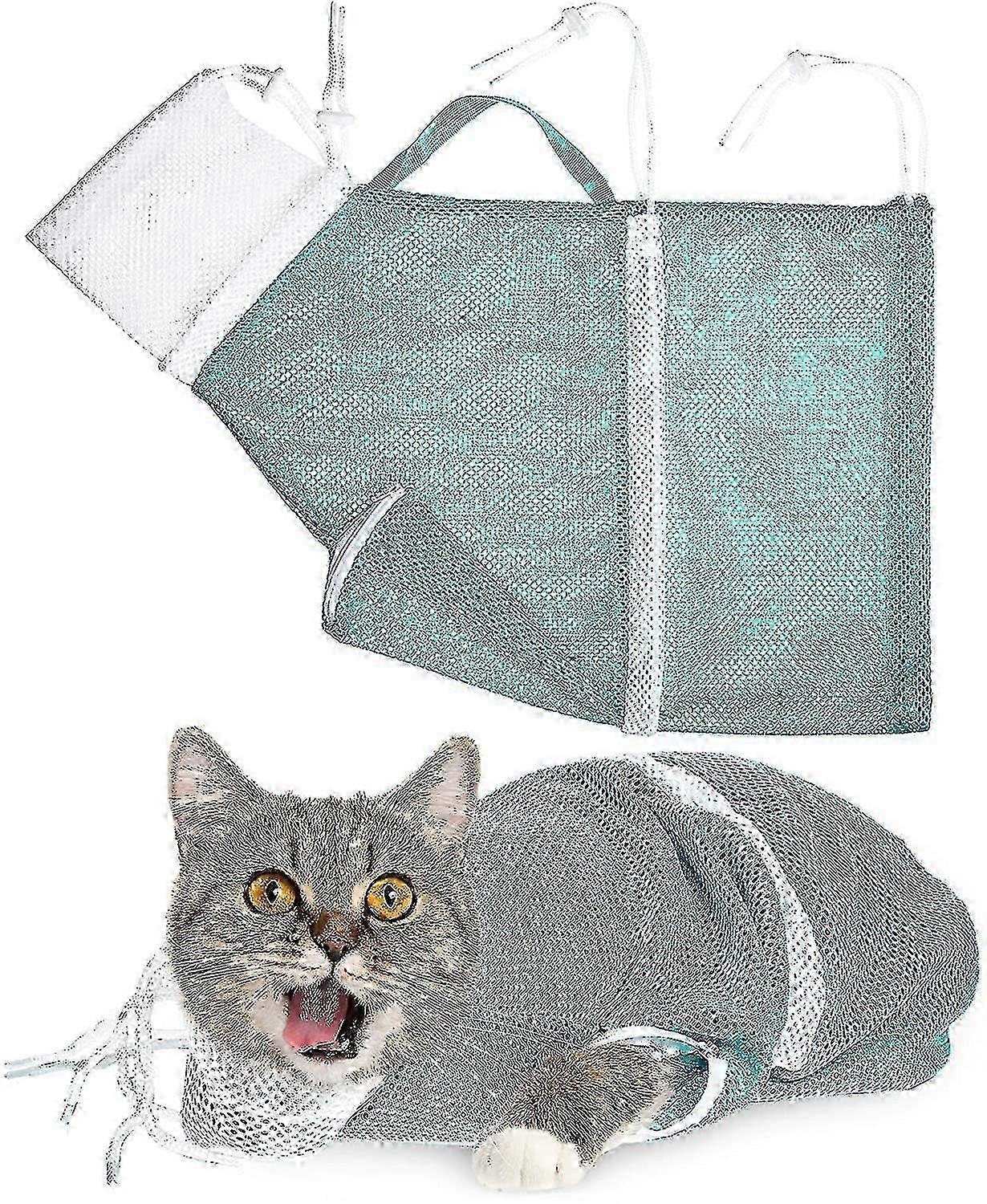 Cat Shower Net Bag - Adjustable Cat Grooming Bathing Bag