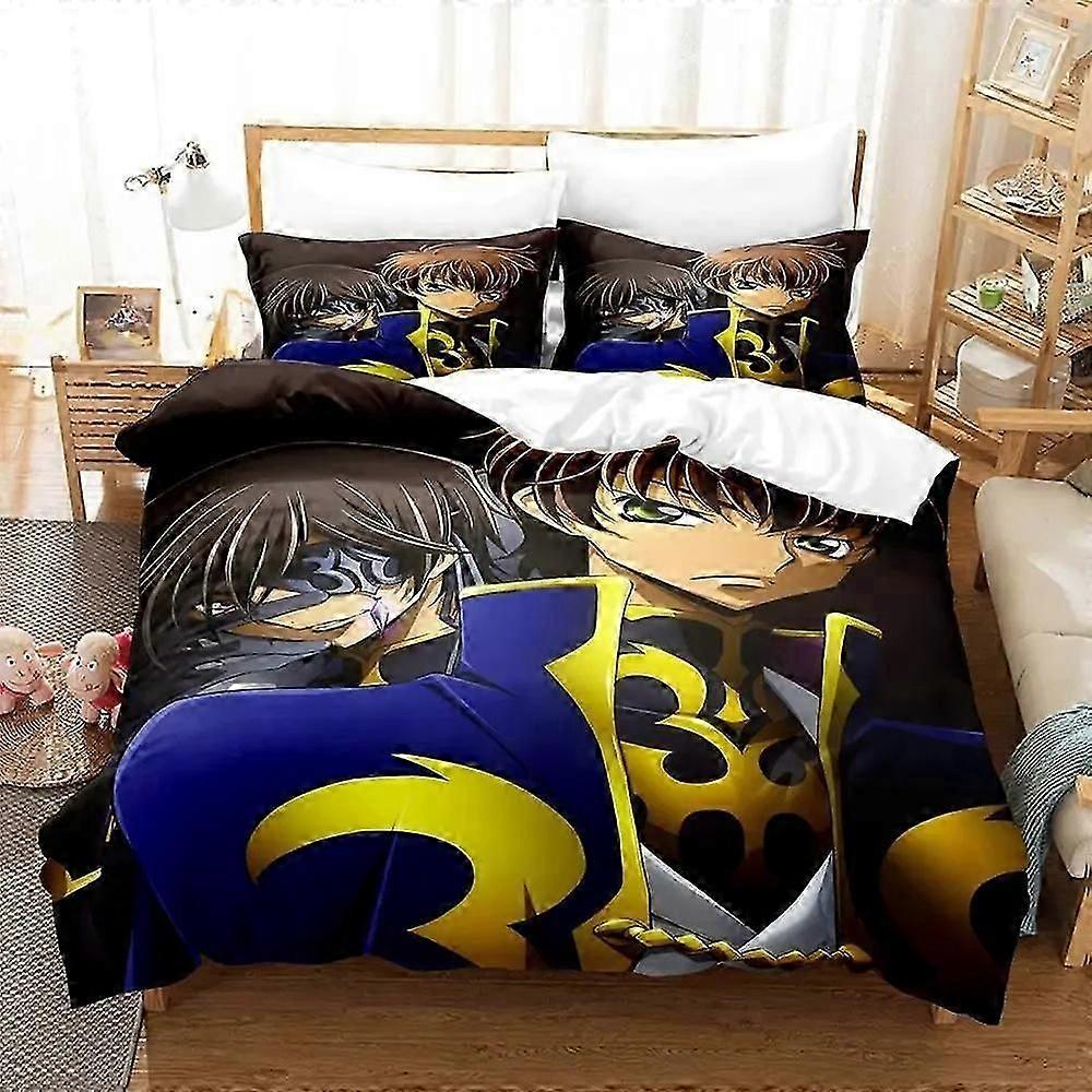 o1695 Lençóis Código Geass Conjunto de Cama Conjunto de Cama Adulto Kid Quarto Capa de edredão Conjuntos de lençóis Lençóis fVV1695