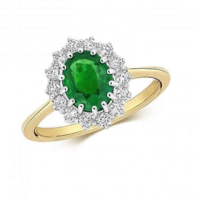 Diamond Emerald Cluster 戒指 RD280E
