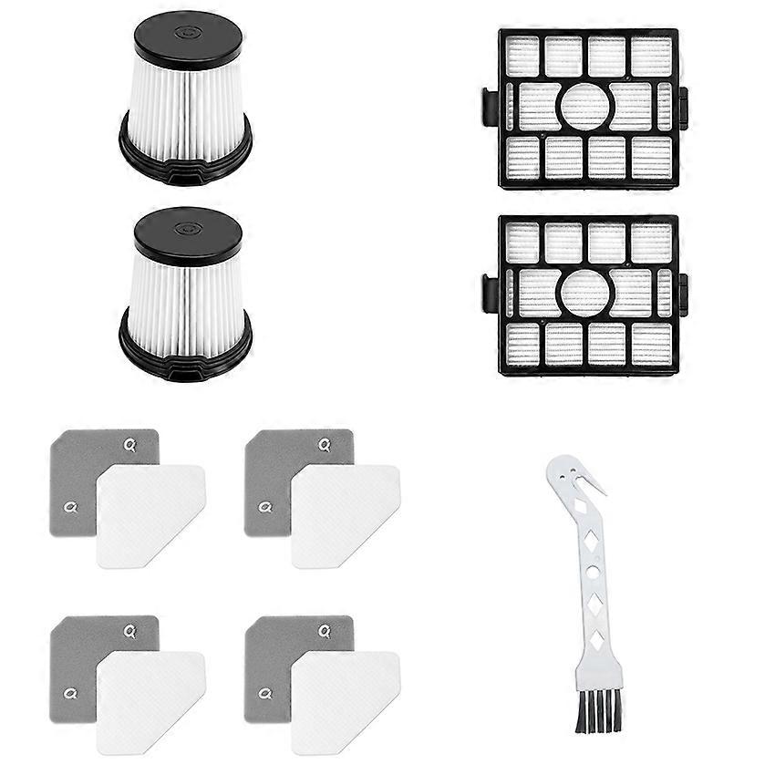 Vacuum Cleaner Accessories Filter Cartridge for SHARK BU3523/BU3521/BU3120 (2 Square Filters +2 Round Filters +4 Sets of Foams +1 White Bird Brush)