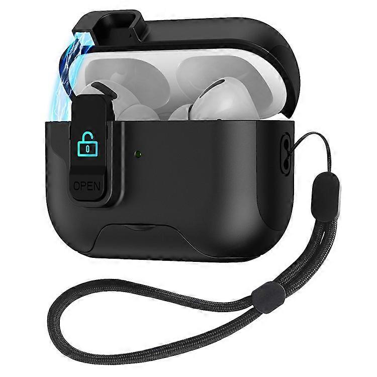 Compatible For Apple AirPods Pro Protective Case Splicing Color Earphone Cover with Auto Pop-Up Magnetic Lid / Lanyard