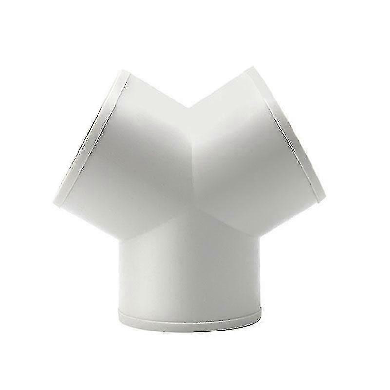 Fantronix 150 Mm Circular Equal Ventilation Y Piece Splitter For Round Vent Duct - 6 Inch White Pvc - JA