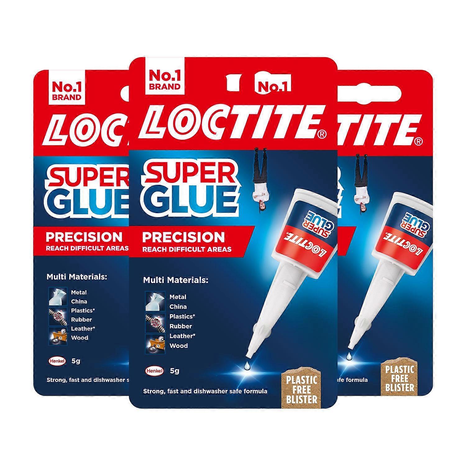 Loctite Super Glue Precision Durable & Extra Long for Multi Material 5g, 3 Pack
