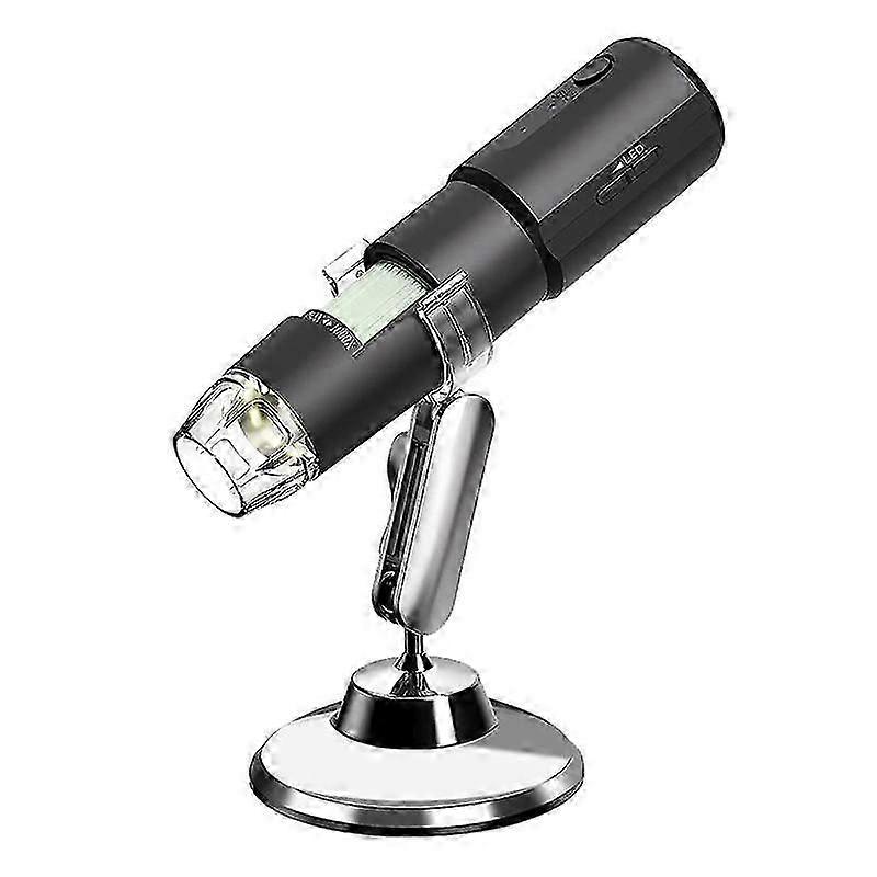 Wireless Digital Microscope Compatible with Laptop Mobile Phone Computer(Black)
