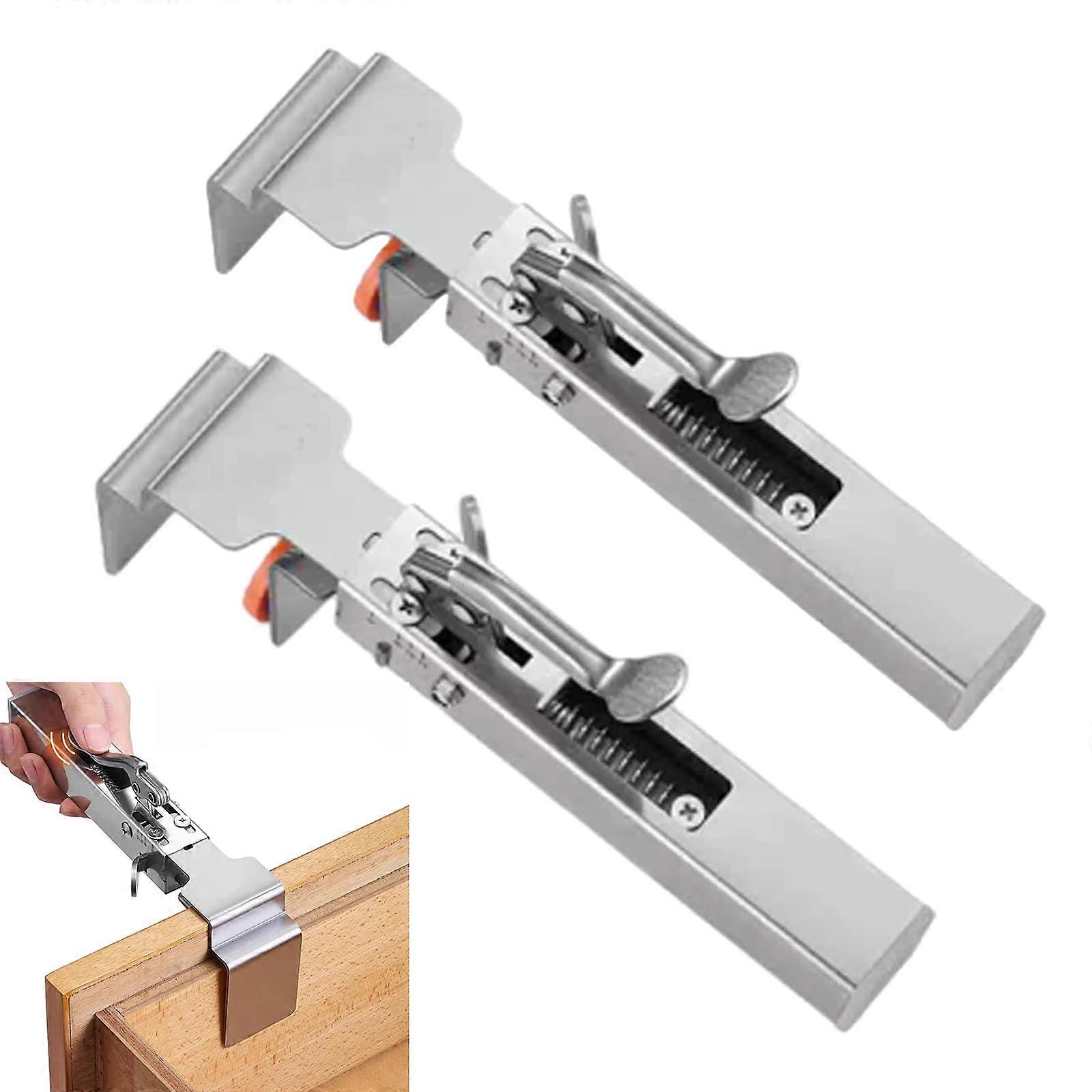 Adjustable drawer fixing clamp, drawer front assembly clips 2 pieces