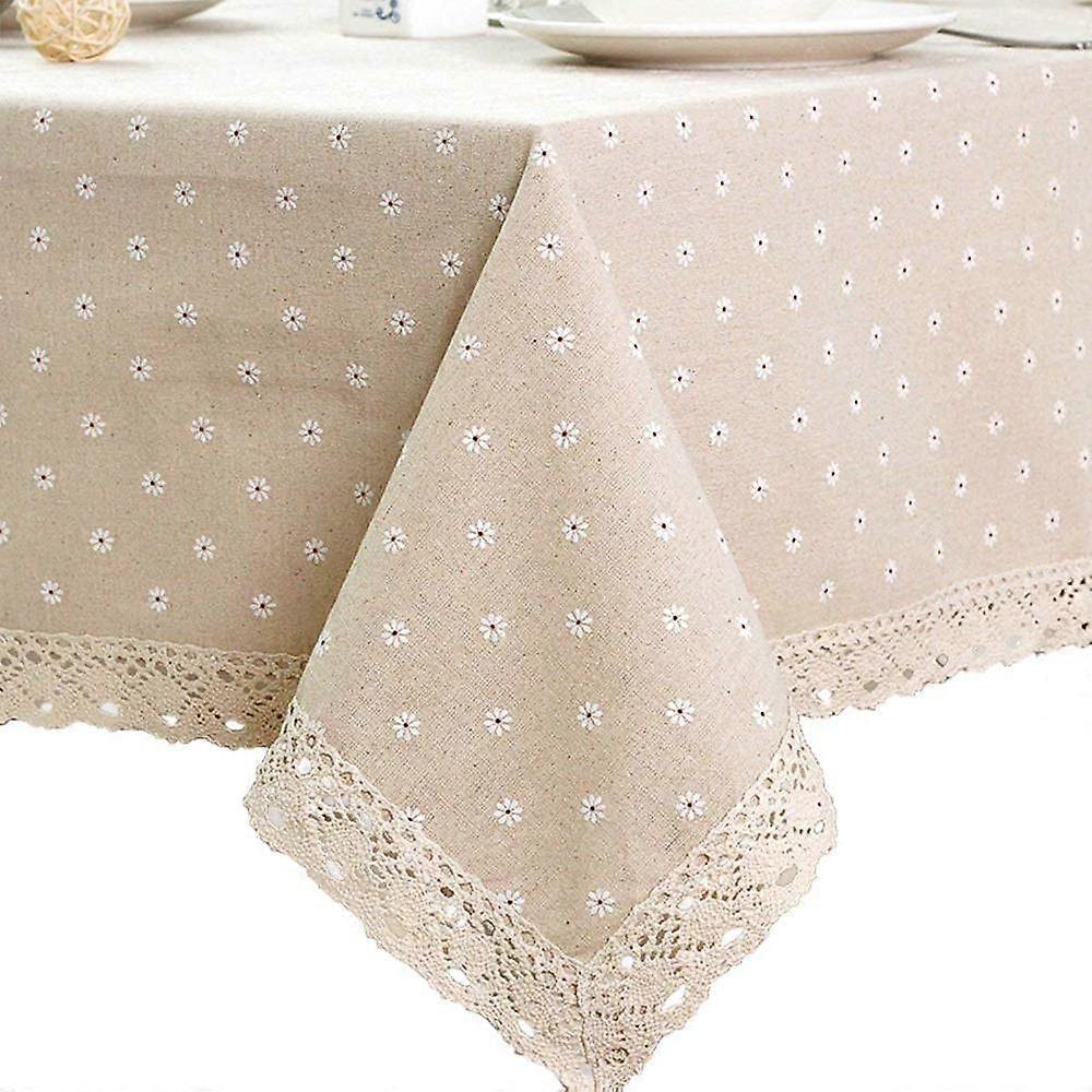 Heavy Weight Cotton Linen Dust-Proof Table Cloth for Kitchen Dinning 55x79