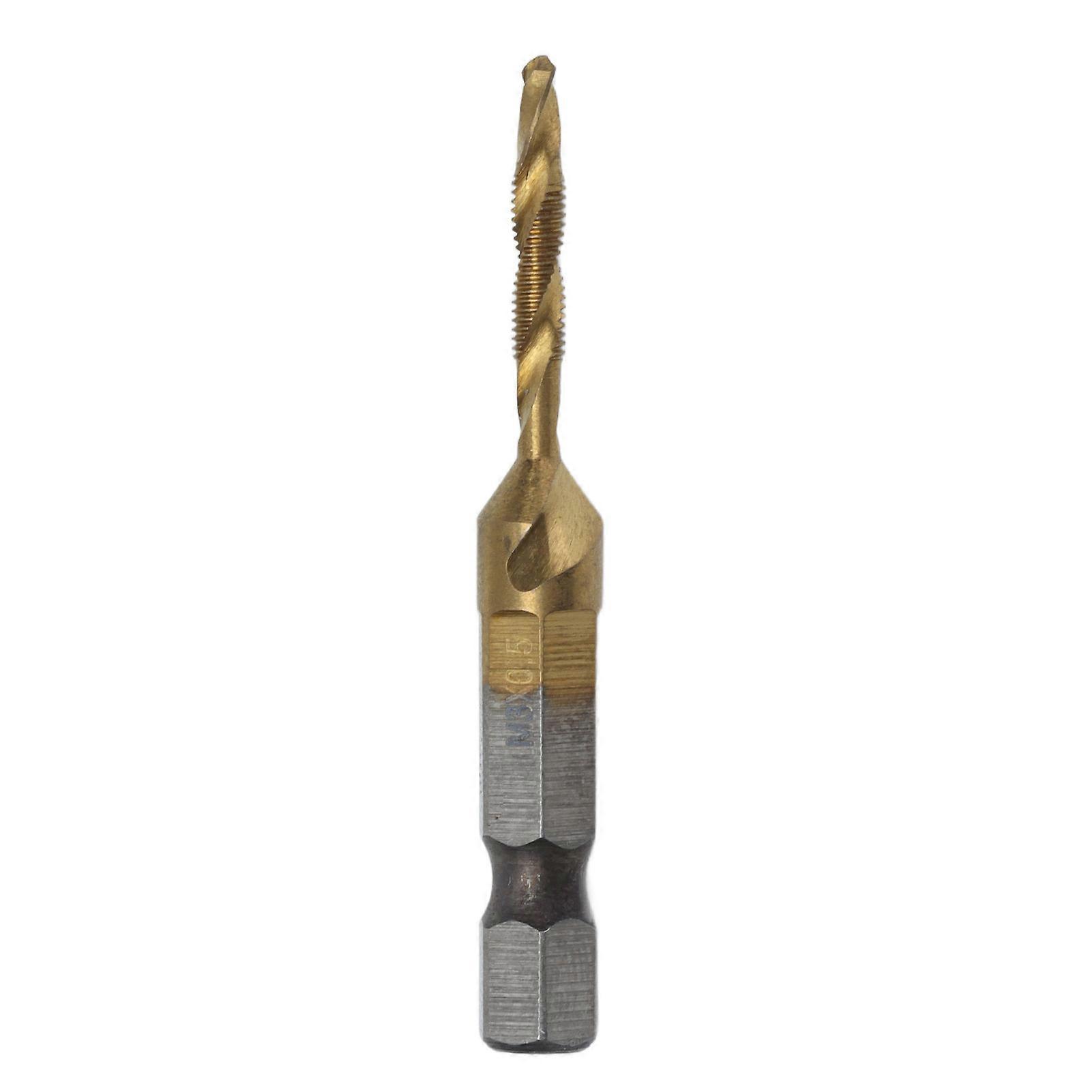 M3 Titanium Coated Hex Shank Tap Drill Bits High Speed Steel