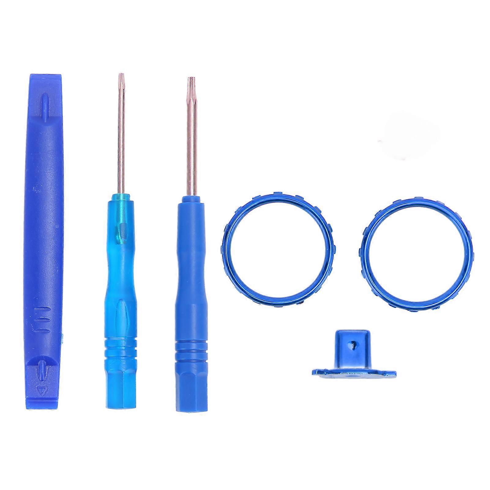 Matte Chrome Accent Rings & Switch Buttons for Xbox Elite Series 2 Controller - Blue