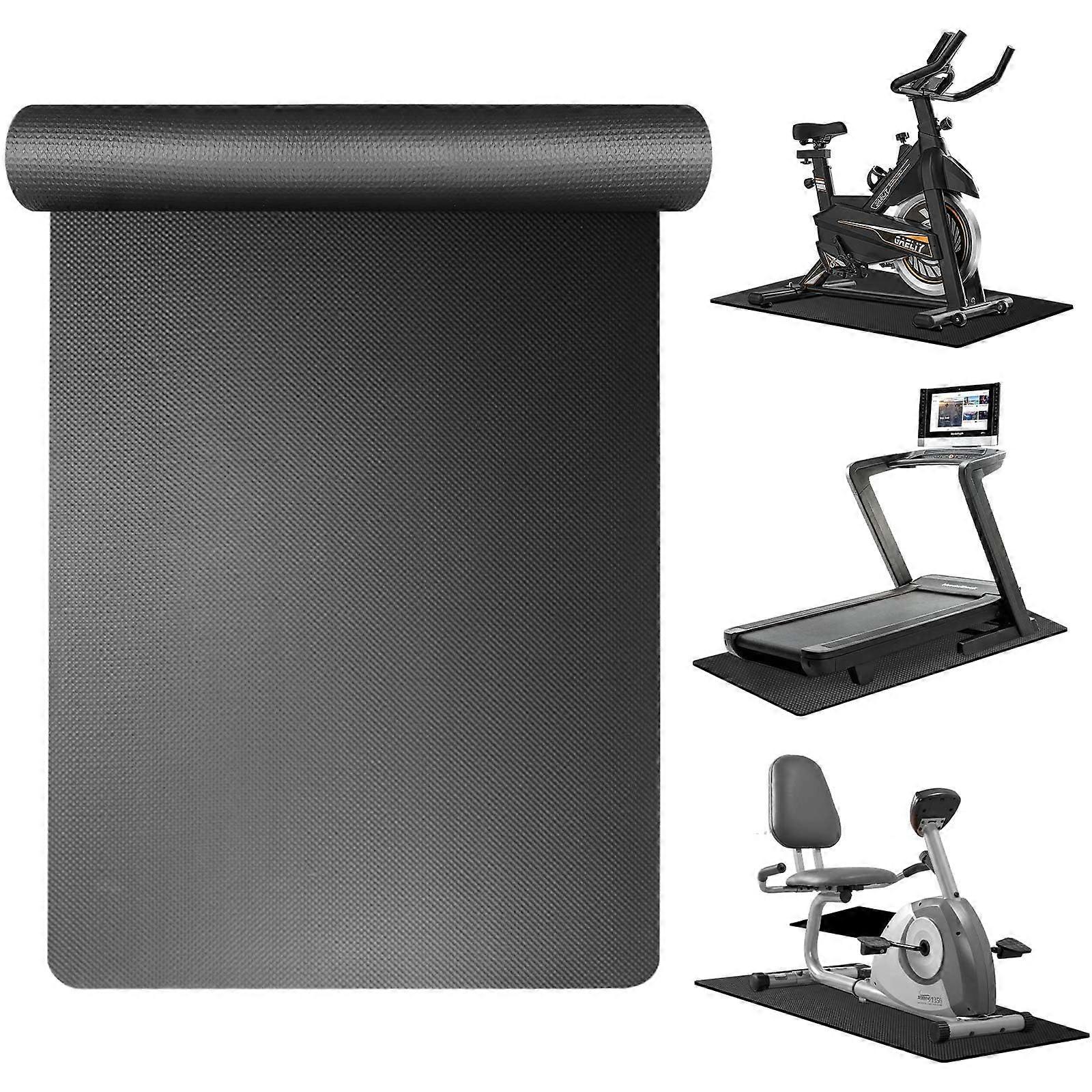 Running Band Matte Peloton Bike Mat, Peloton Compatible Treadmill Pad, 6mm Thick, Matte Finish, 36x72 Inches