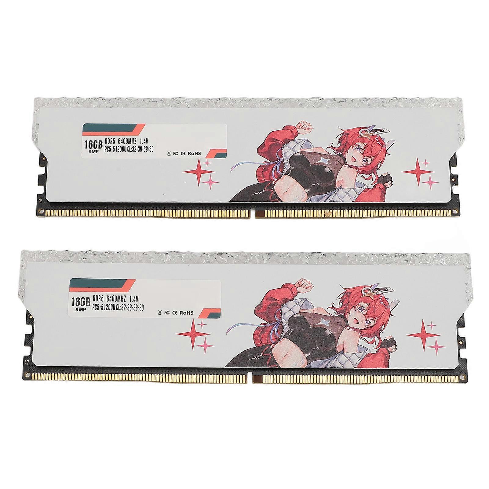RGB DDR5 32GB Kit 2x16GB 6400MHz PC5‑51200U CL32‑39‑39‑80 Desktop Memory Module Ram XMP3.0 for EXPO Chipsets