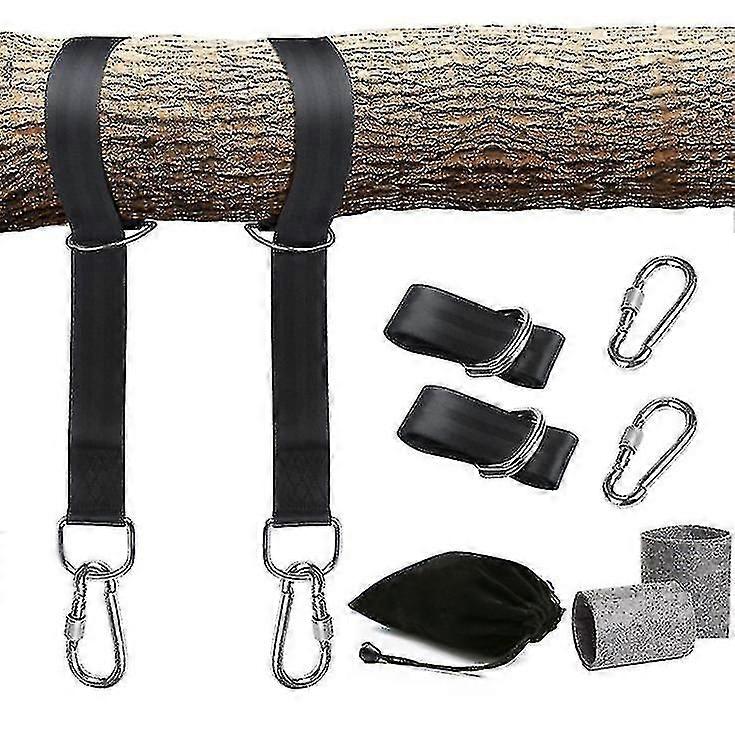 Tree Swing Straps Hanging Kit With Two Zinc Alloy Carabiners