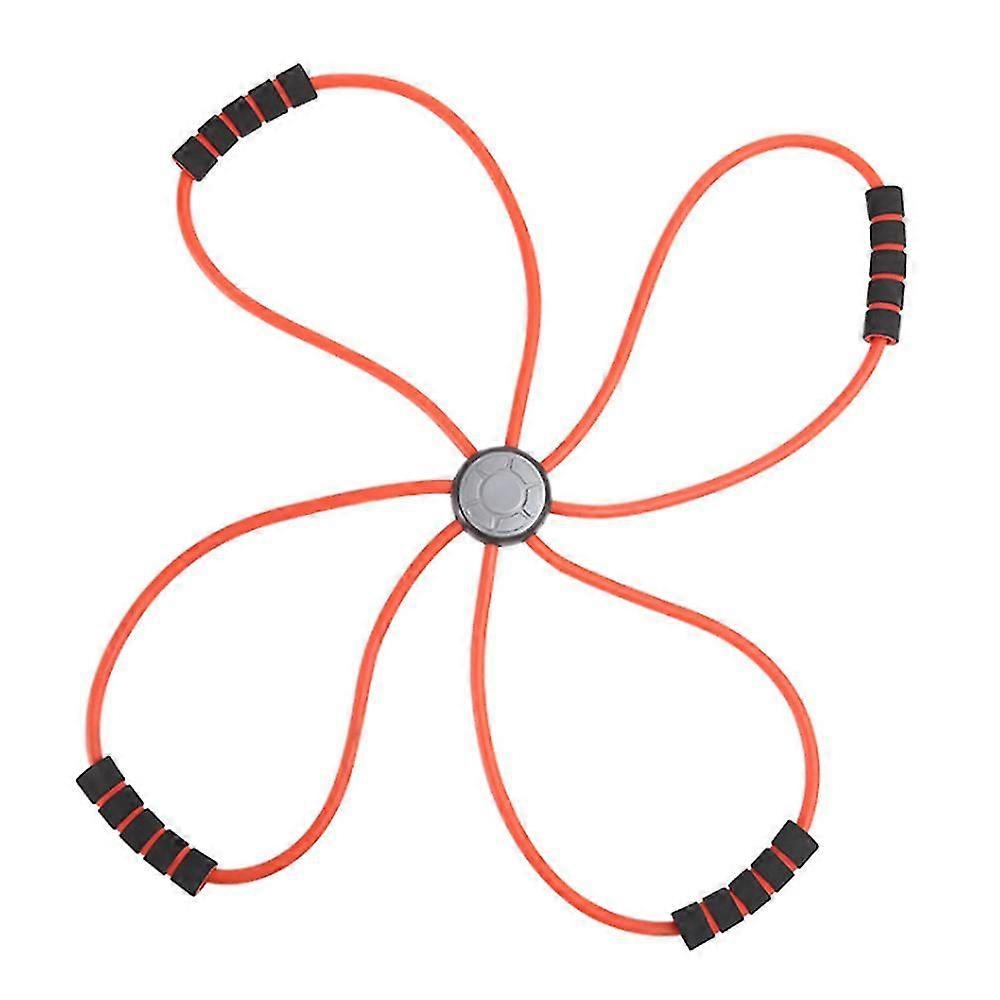 Core Cross Resistance Band for Women Working Out, Fitness Exercise Band with Handles for Pilates Yoga Strength Training, Latex Elastic Loop Tube, Red