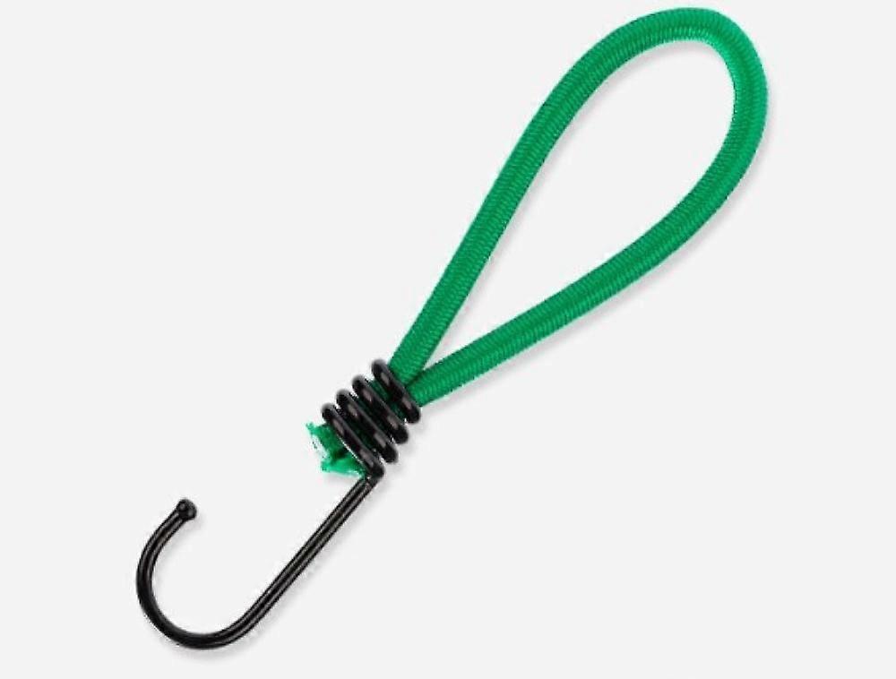 25 Elastic Tensioners with Hook for Trailer, Tarpaulin, Camping, Pavilion, Tent etc. - Small Bungee Cord Bungee in Green