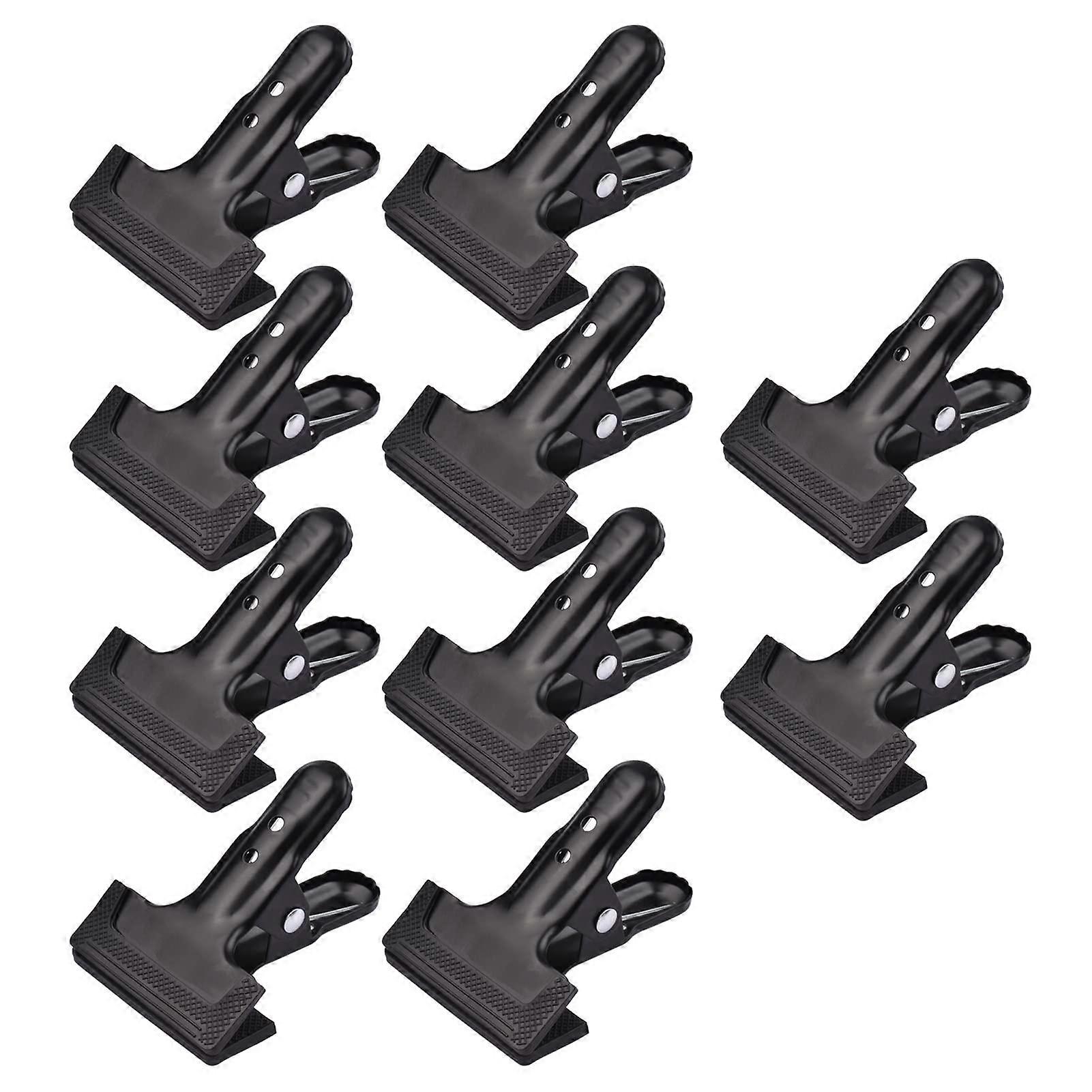 Photography Backdrop Clamps with Spring Metal Clip Background Stand with Rubber Protective Pad, Pack of 10