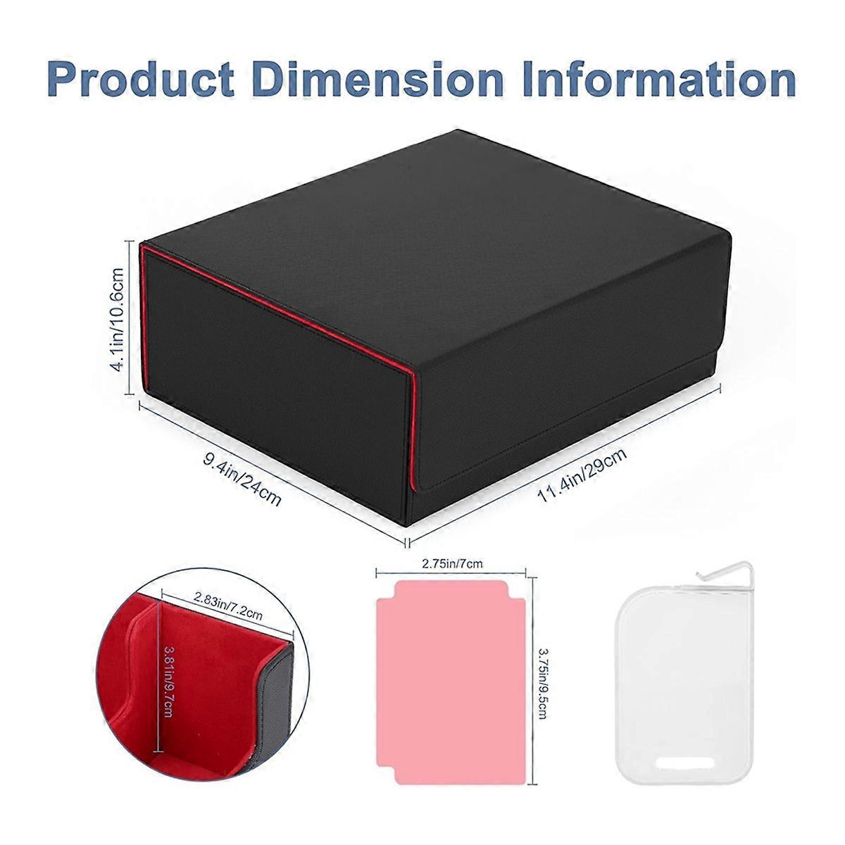 Card Deck Case for Trading Cards 1800+, Card Storage Box, Magnetic Closure Storage Box Game Cards Bo