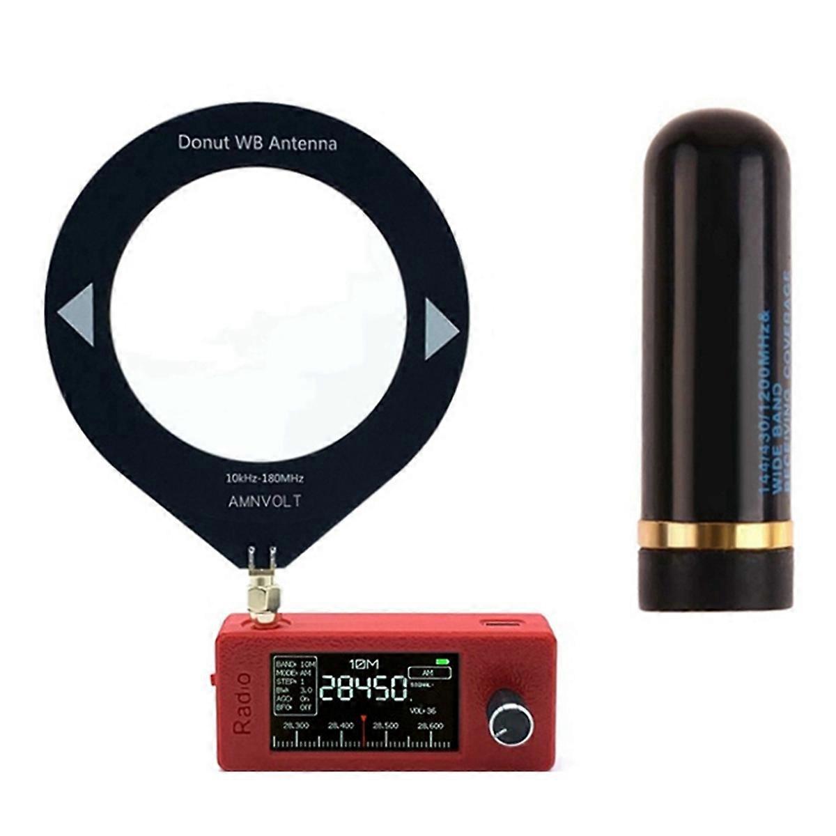 0.5khz-181mhz Portable Radio 1.9inch IPS Screen Pocket Radio with Antenna All Band Radio Receiver HF SW MW VHF Radio