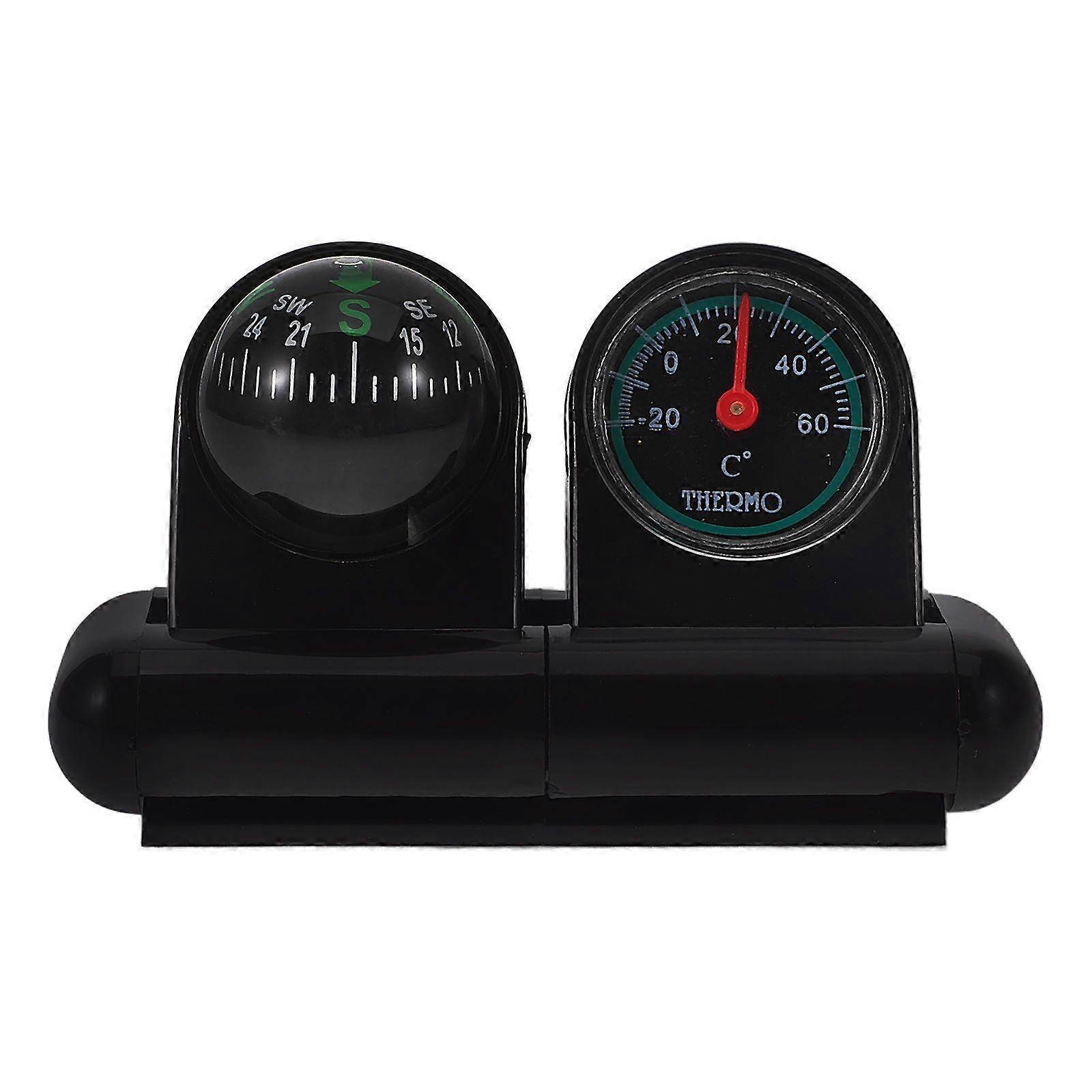 Multi-Functional Car Compass and Thermometer Replacement Navigation Temperature Display Dashboard Mounting Compass