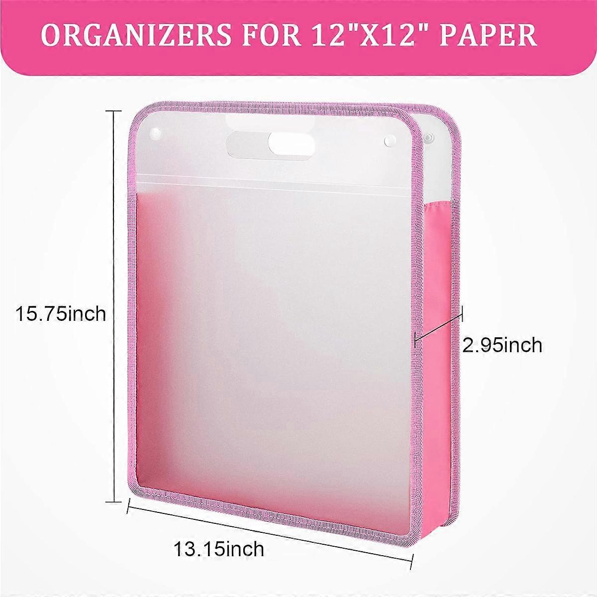 5 Pack Scrapbook Paper Organizer, Pink Expanding Paper
