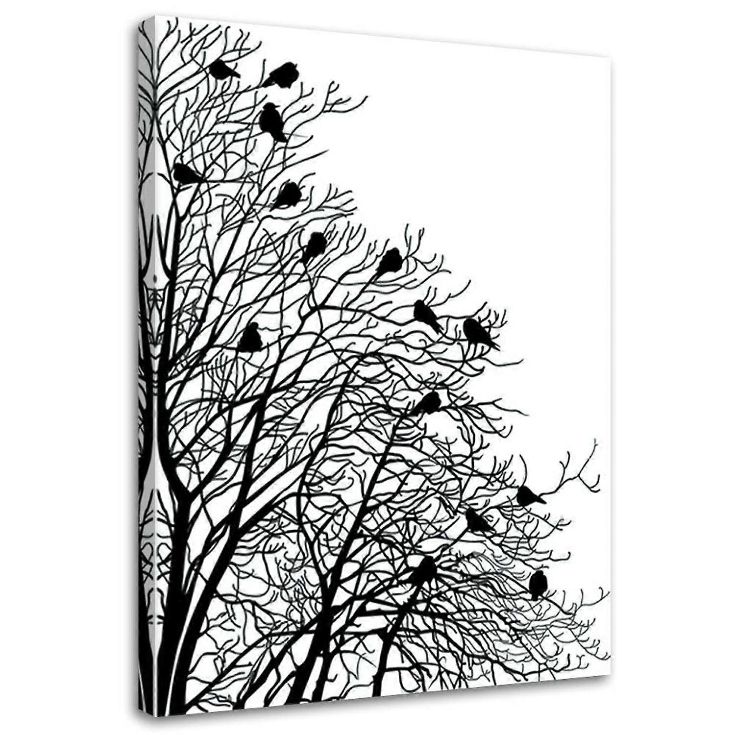 Impression sur toile, Oiseaux sur branches - 70x100