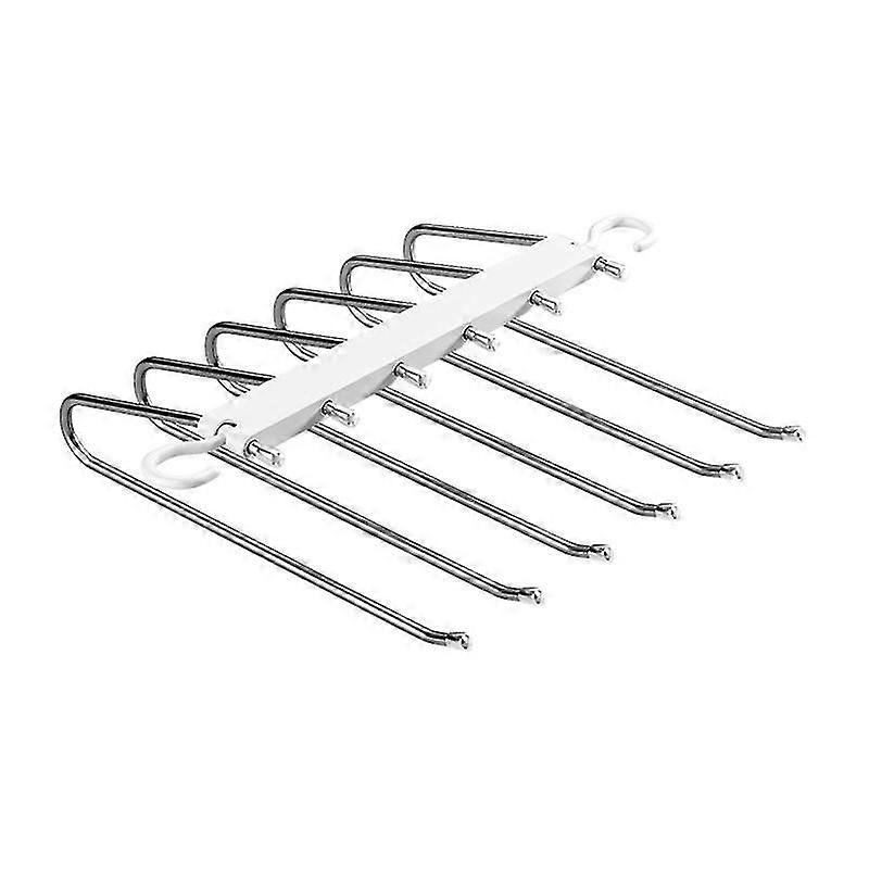 Multifunktions-Hosenbügel Mehrere Multimagische Kleiderbügel Aufbewahrung Jeans, Hosen, Kleidung, Handtücher Reise Faltbarer Kleiderbügel 2 Stück Weiß