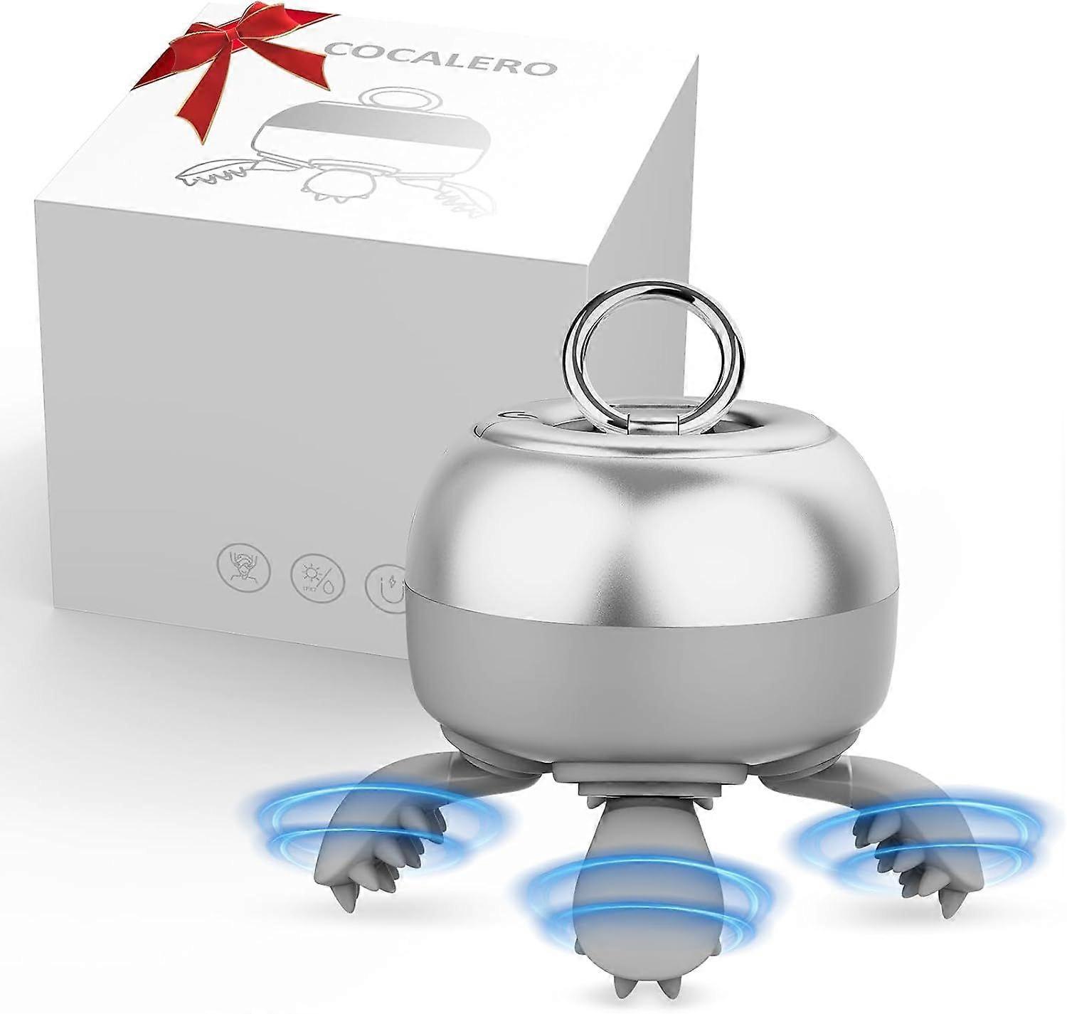 SCSYV Electric Scalp Massager, Portable Rechargeable Head Massager for Scalp Stress Relax, Full-Body Massage and Hair Growth, Waterproof Handheld Hair