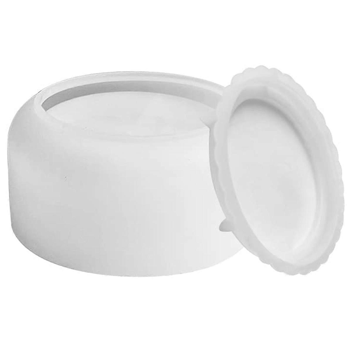 Silicone Mold with Lid Cylindrical Candle Holder-A