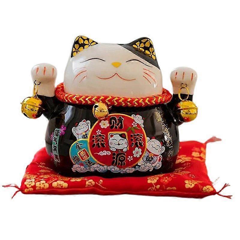 Lebanghui Saving Jar Fine Workmanship Large Capacity Ceramic Japanese Style Lucky Cat Piggy Bank For Home