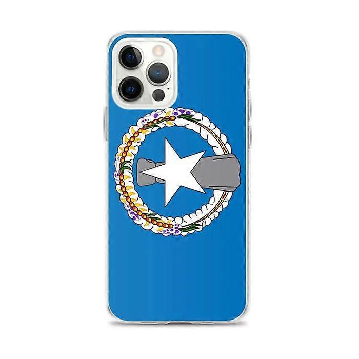 Phone case - PIXELFORMA - iPhone 12 Pro Max - Mariana Islands Flag - Transparent plastic - TPU