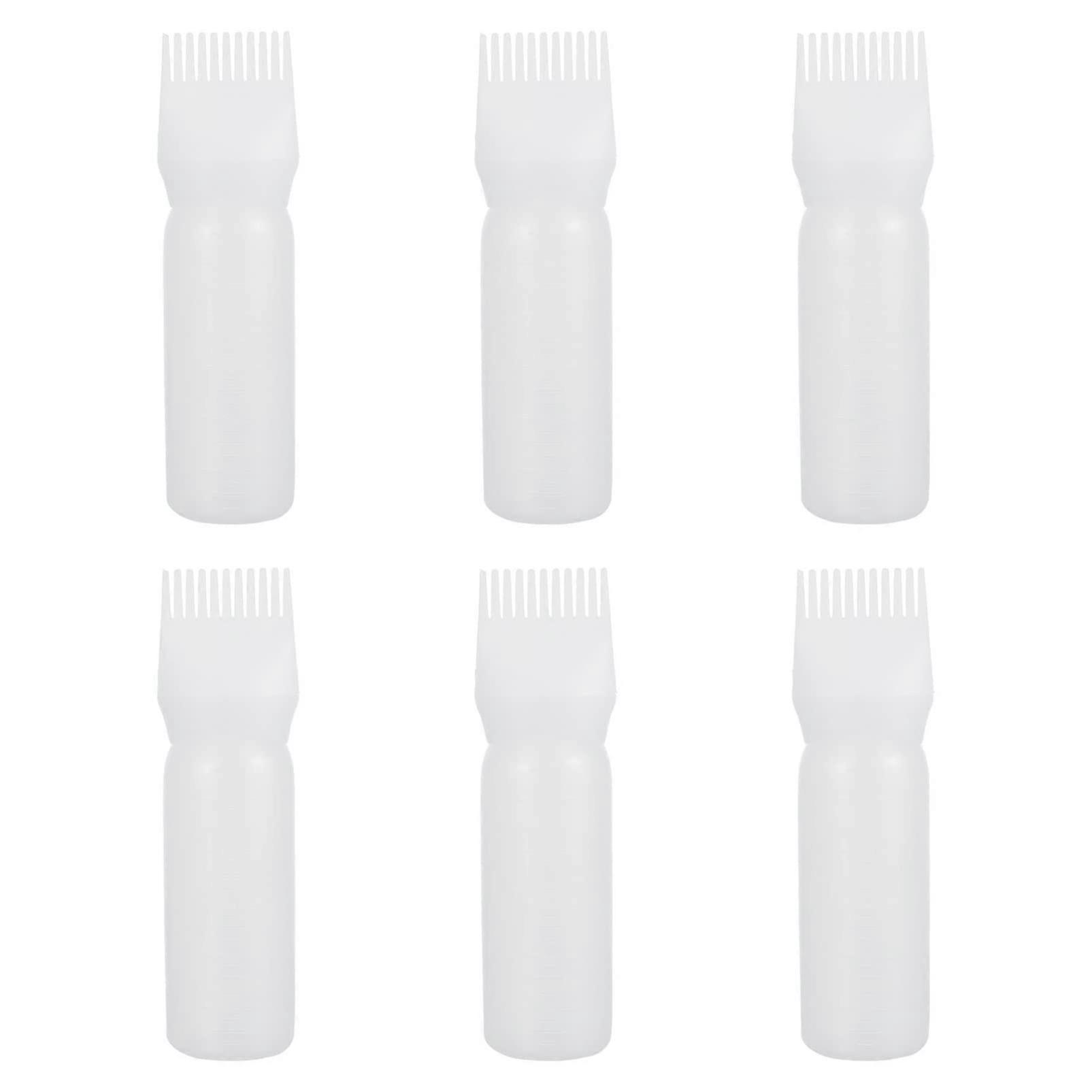 6Pcs Squeeze Root Comb Hair Dye Applicator Bottle for Even Color Distribution and DIY Hair Oil Application