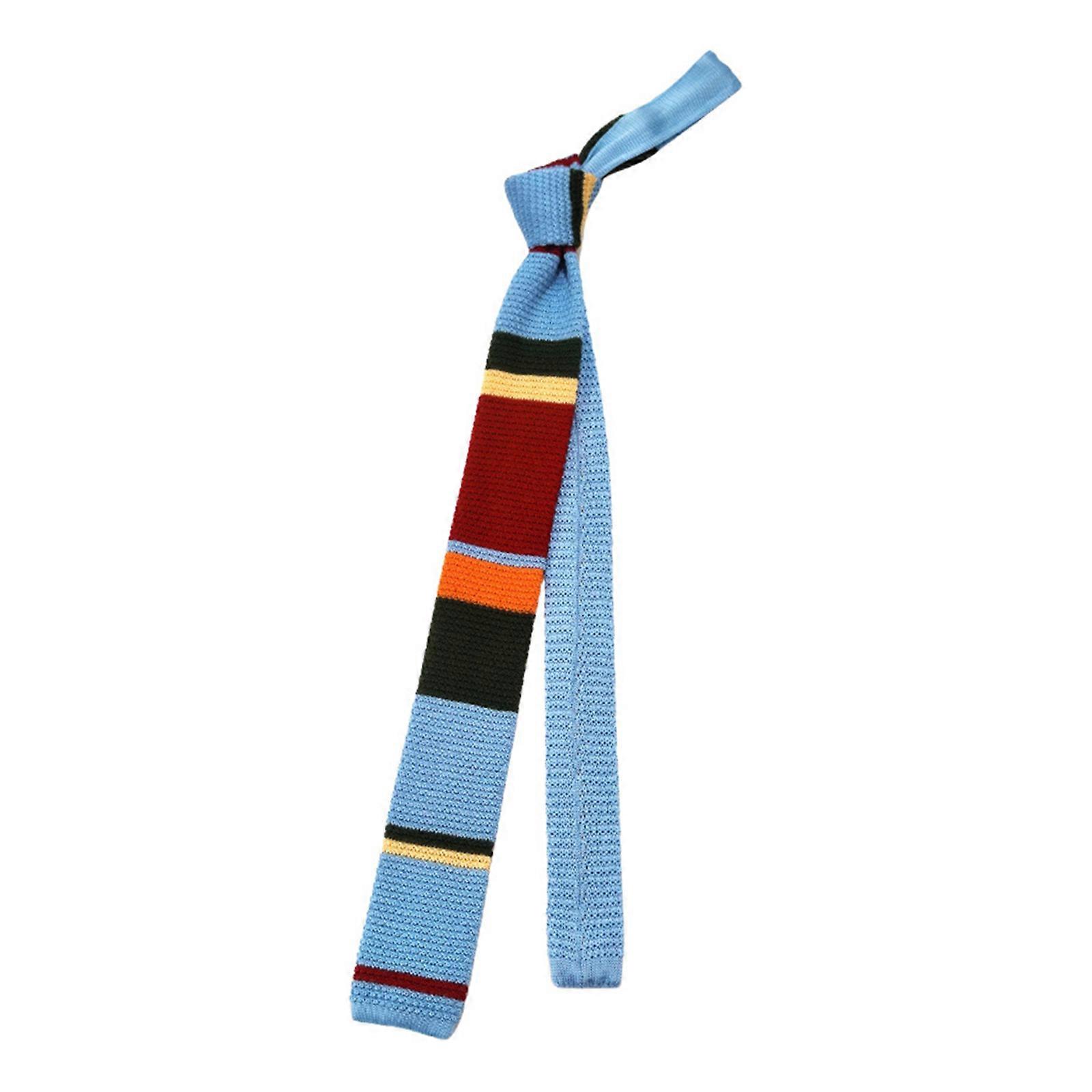 Wedding Party Necktie Wrinkles Proof Handmade Washable Knitted Narrow Tie for Weddings and Office