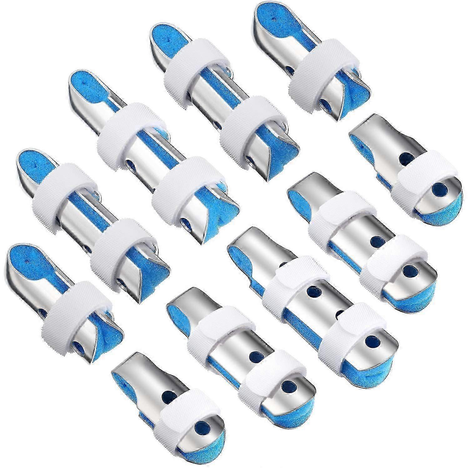 10 Pieces Finger Splints Metal Padded Finger Support Finger Stabilizer with Soft