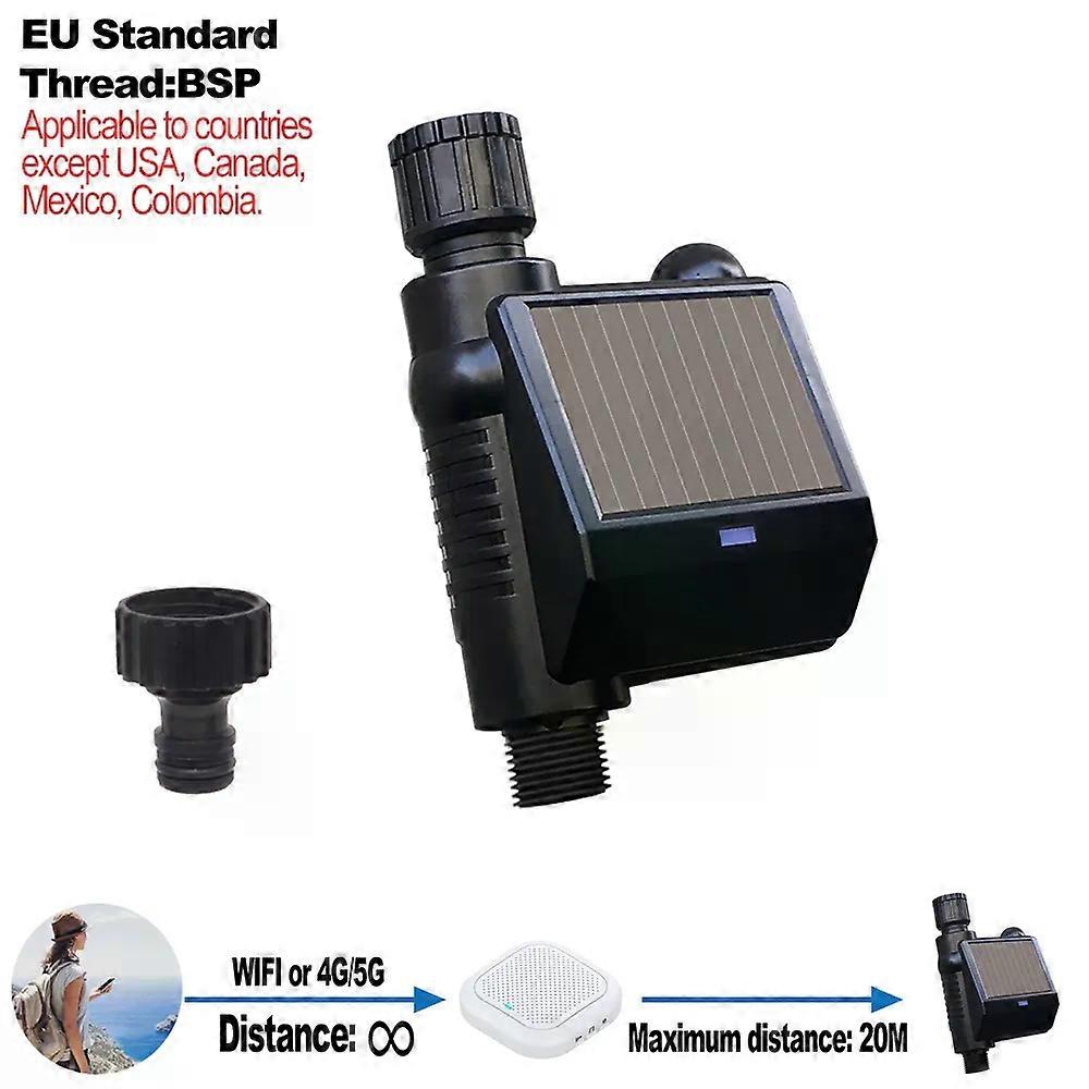 WIFI Solar Energy Watering Timer Smart Sprinkler Irrigation Drip System Ball Valve Water Controller Garden Alexa Google