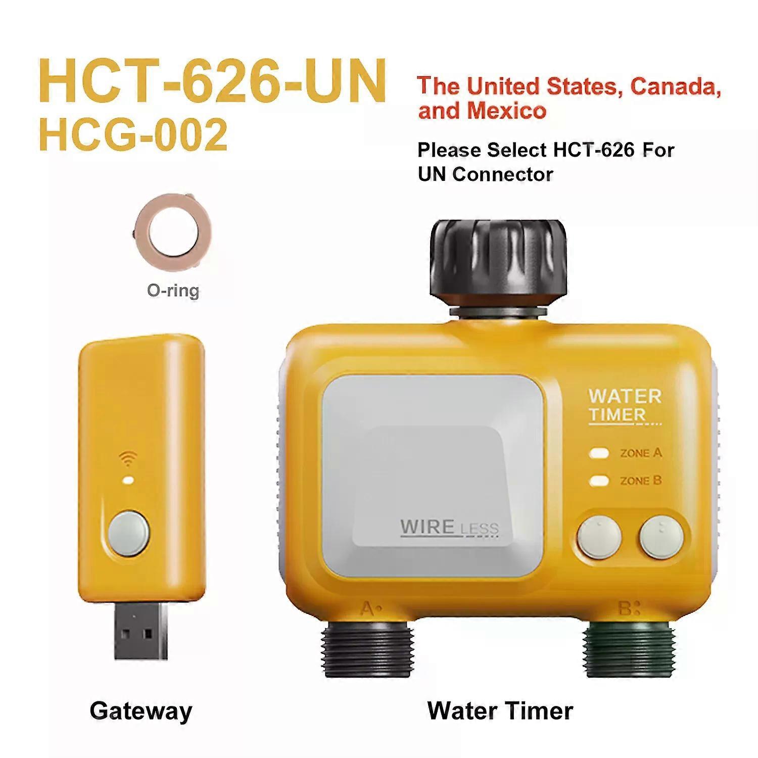 2-Outlet Wireless Water Timer Eshico Tools WiFi/Bluetooth Remote Control Tuya App Work Log Garden Automatic Watering Sprinkler