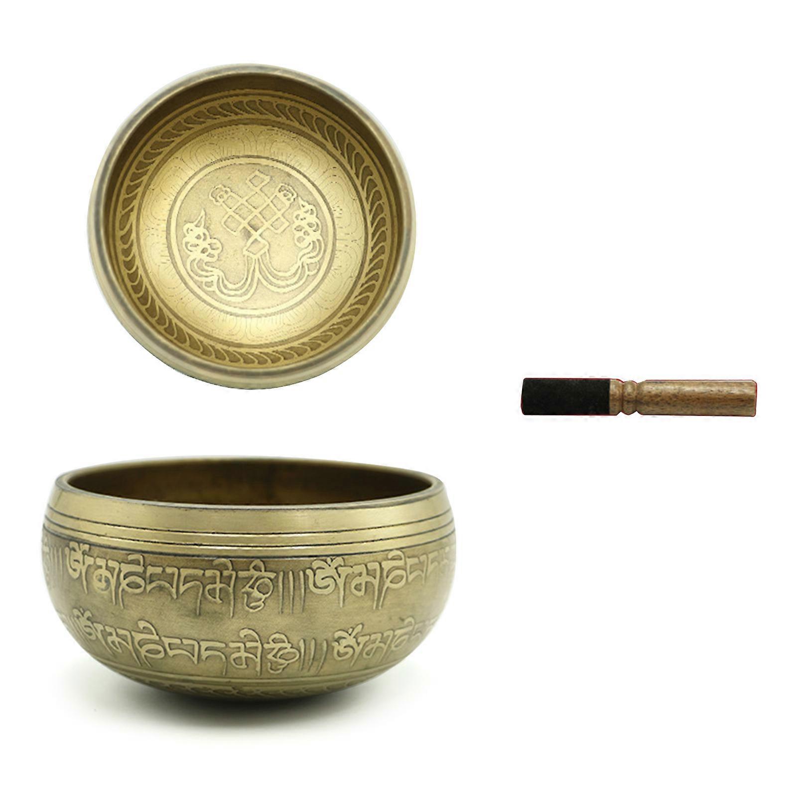 Kit de bol chantant Bouddha fait main, bol de prière tibétain, artisanat en métal, décoration intérieure, ornement, artisanat multicolore
