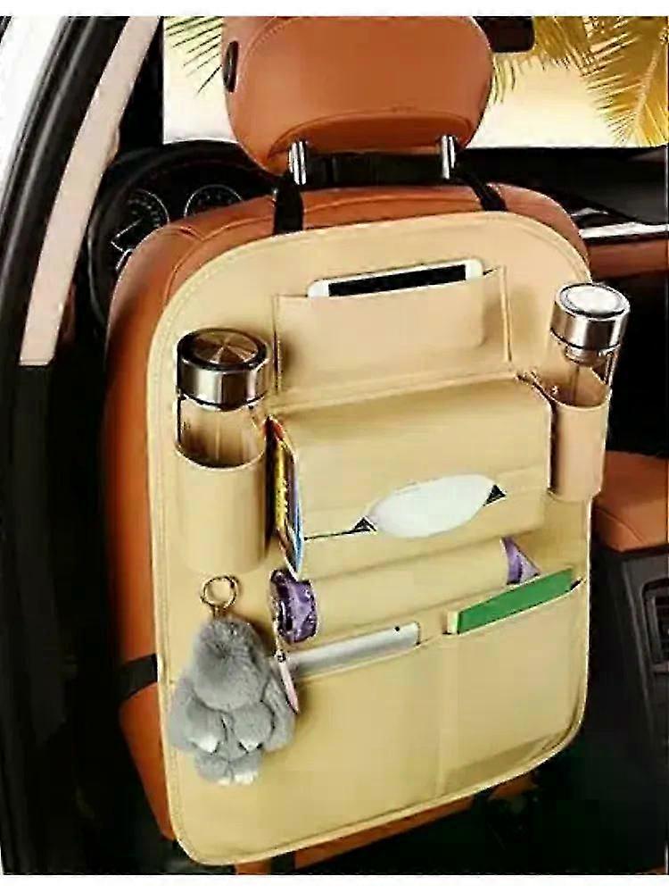 2024 New Car Seat Back Storage Organizer Bag Universal Pu Leather Multifunction Storage Box Stowing Tidying Pocket Auto Styling