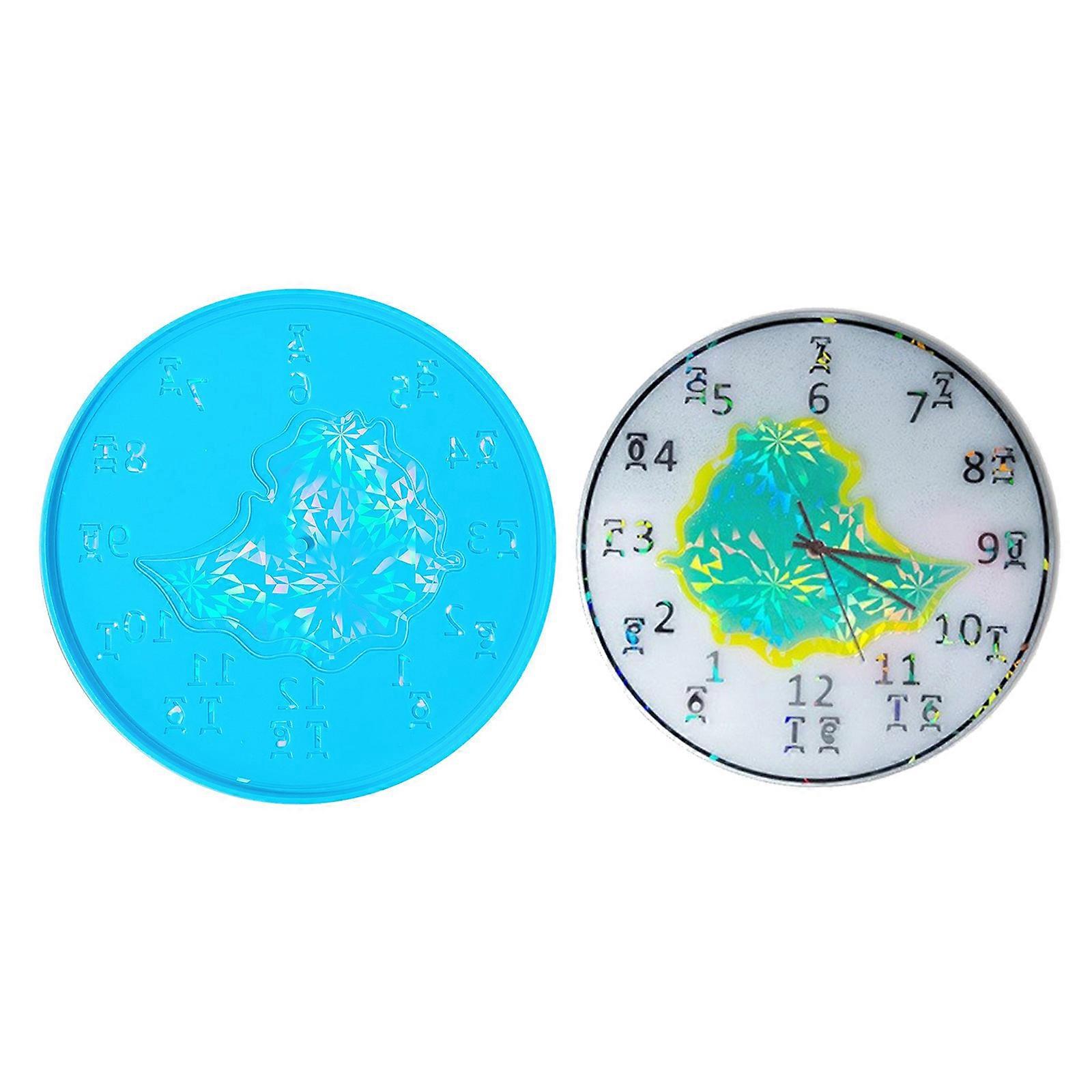 Ethiopian Map Clock Decor Silicone Mold Easy to Use Silicone Casting Mold Clock Shaped Epoxy Resin Moulds for DIY Clock