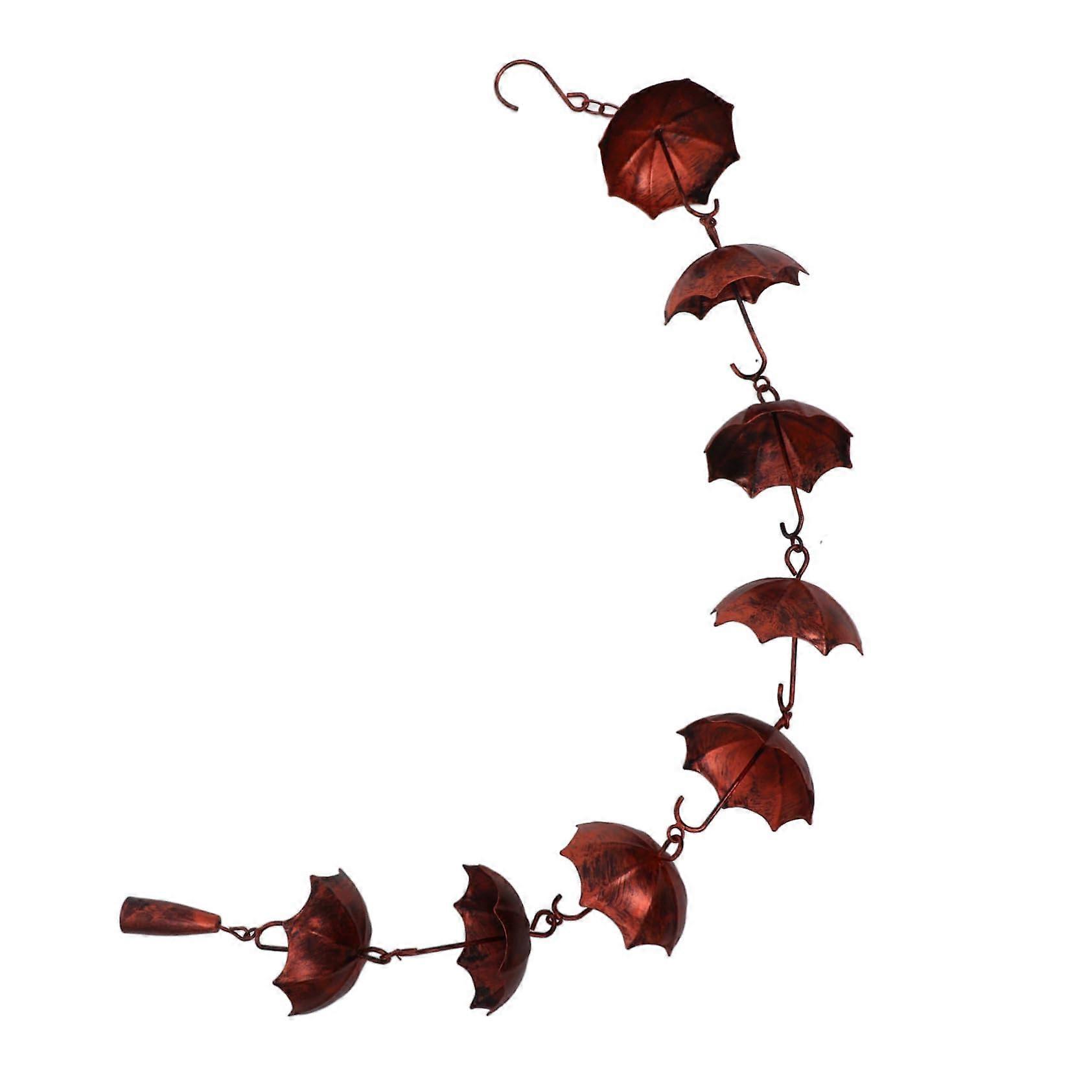 Drainage Chain Wind Chime Rain Chain for Gutters, Downpipes, 8 Feet, Copper Material, Decorative Bell Design