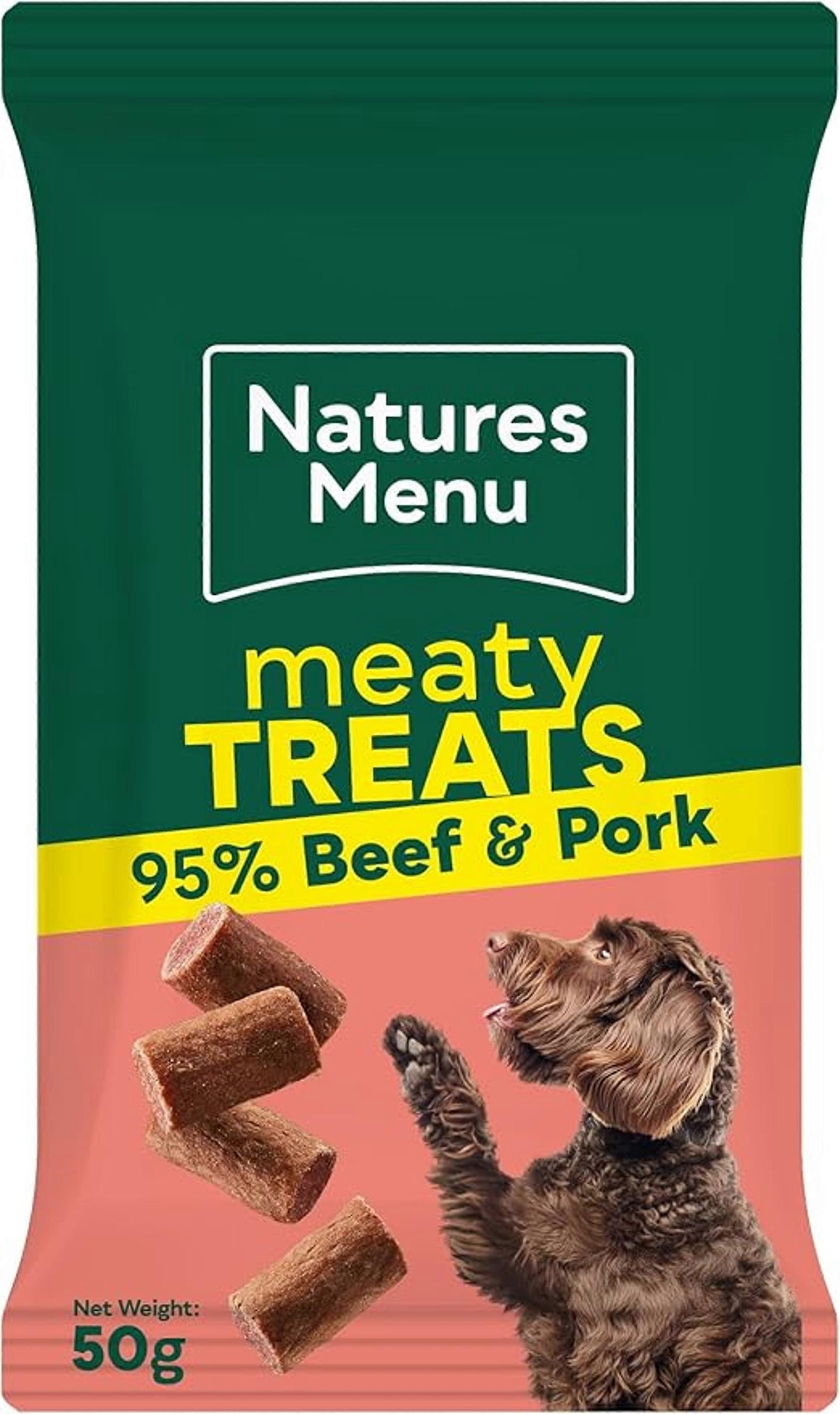 Natures Menu Dog Treats Beef 6 x 50g