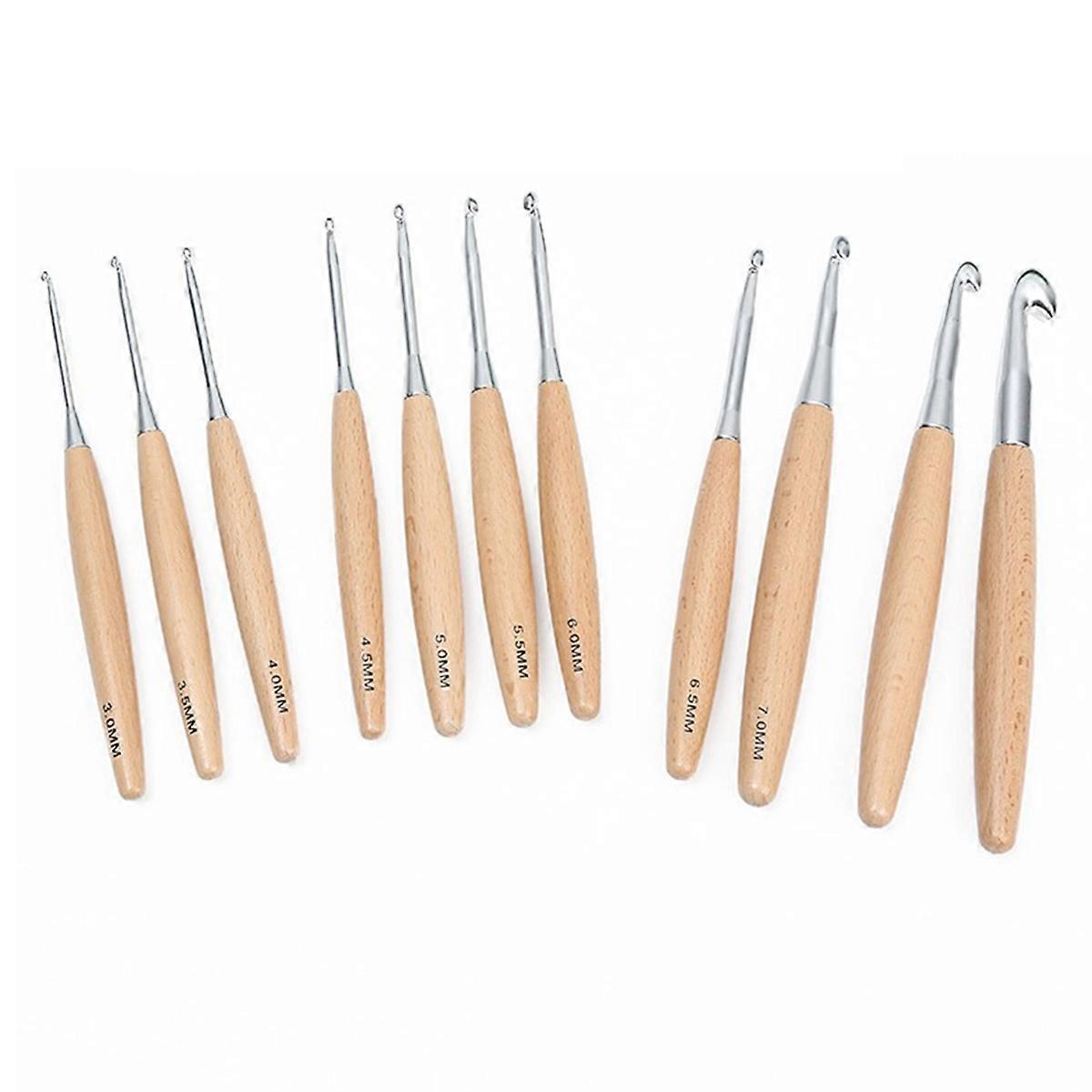 Big Crochet Hooks Set with Beech Wood Handle
