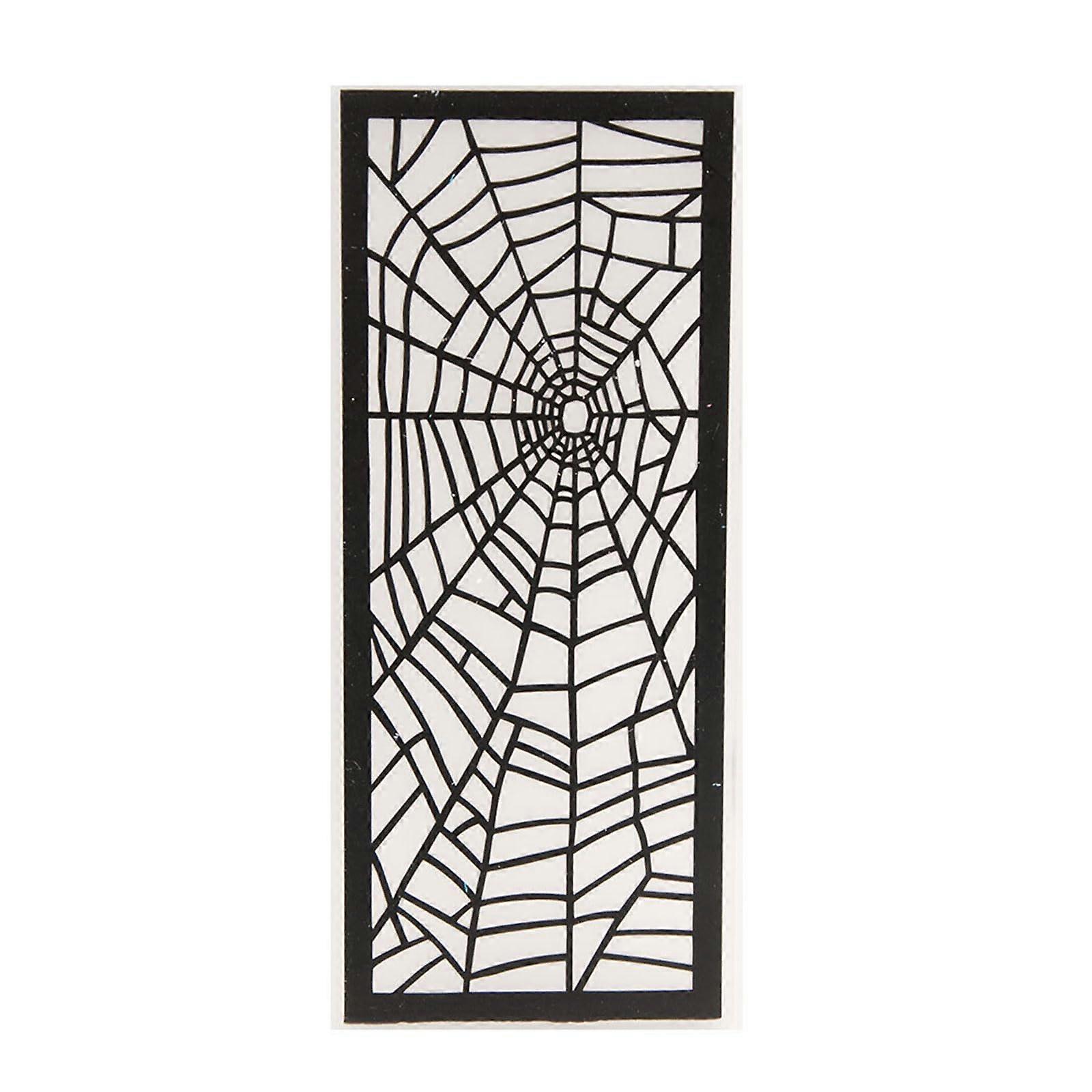 Plastic Embossed Plate Spiderweb Template Folder For Halloween And Birthday Card Making And Scrapbooking 8x8 Inch