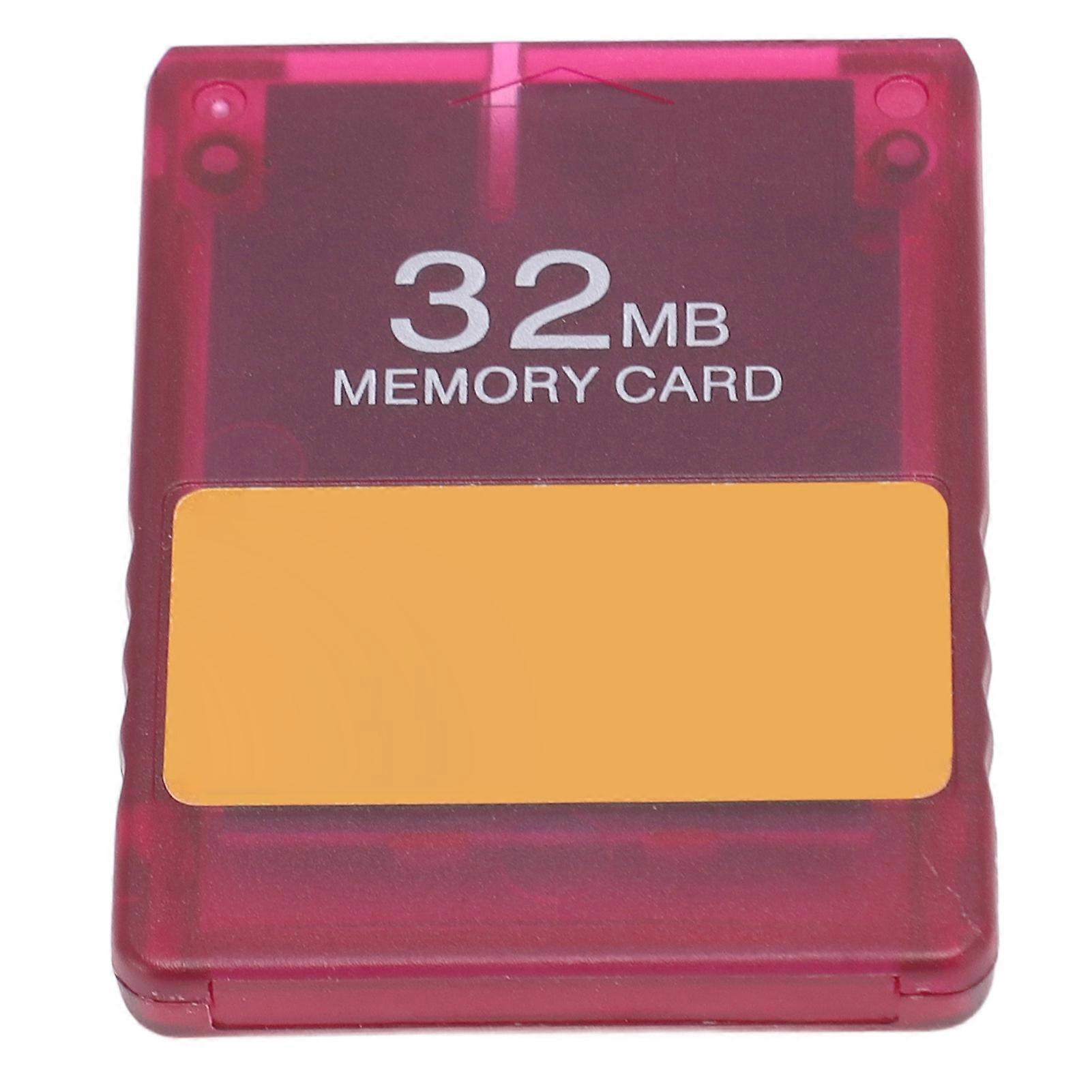 Console Memory Card V1.966 OPL HD Loader Program Card Game Start Card with Transparent Case Transparent Red 32MB